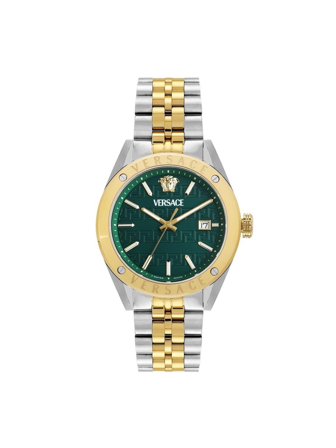 Versace Men Dial & Stainless Steel Bracelet Style Straps Analogue Date Aperture Watch VEKHA0525-picture-37