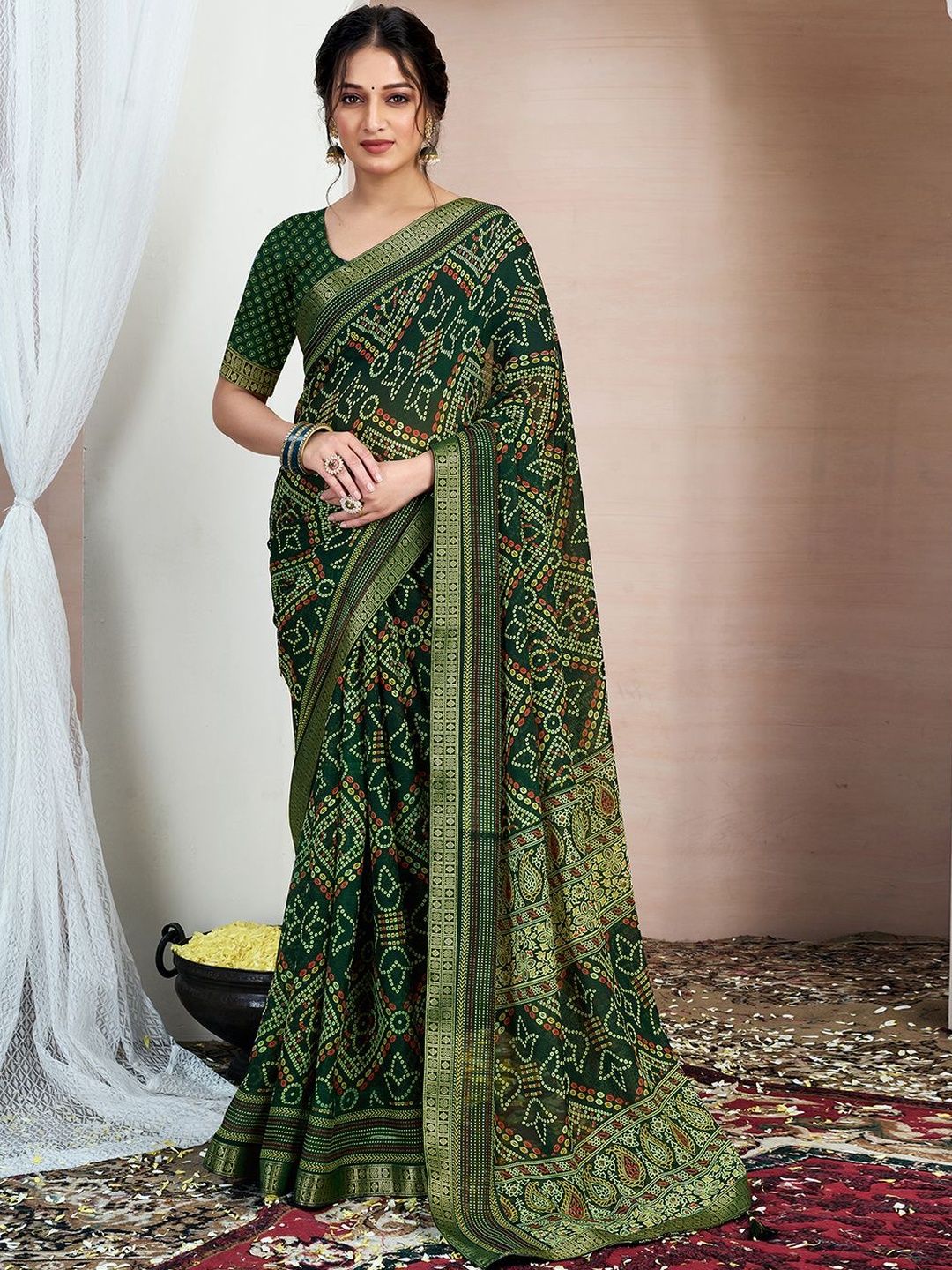 SANISA Bandhani Poly Chiffon Saree-picture-4