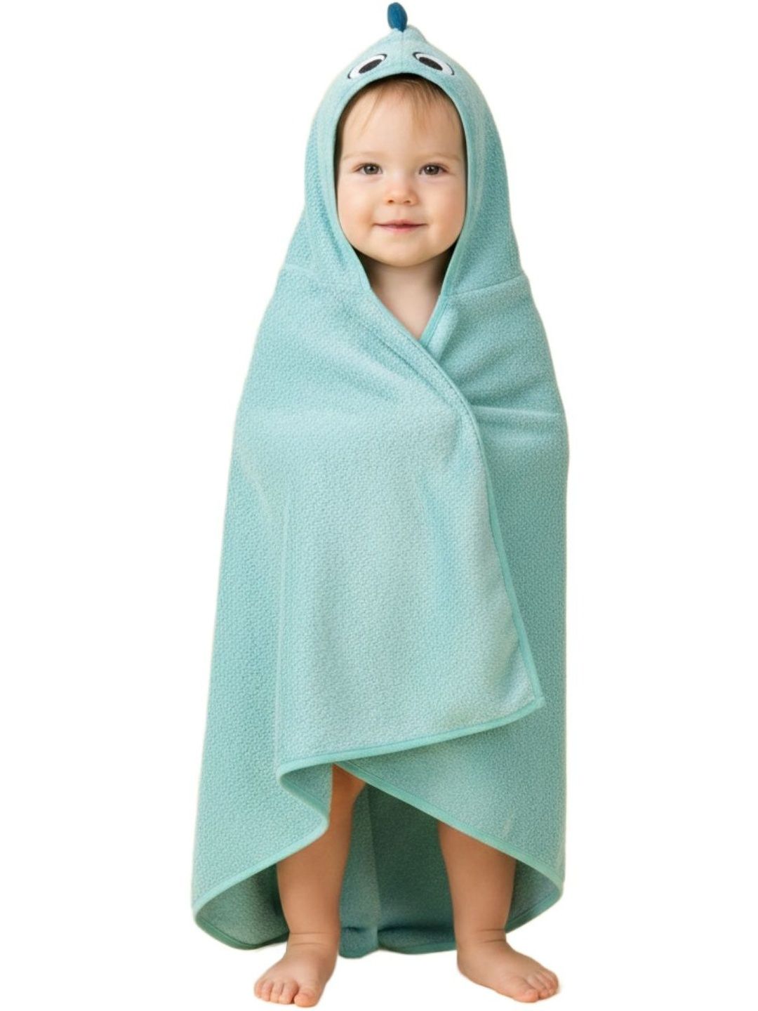 Creeva Blue & Turquoise Blue 1 Printed Bamboo 550 GSM Bath Towel-picture-33