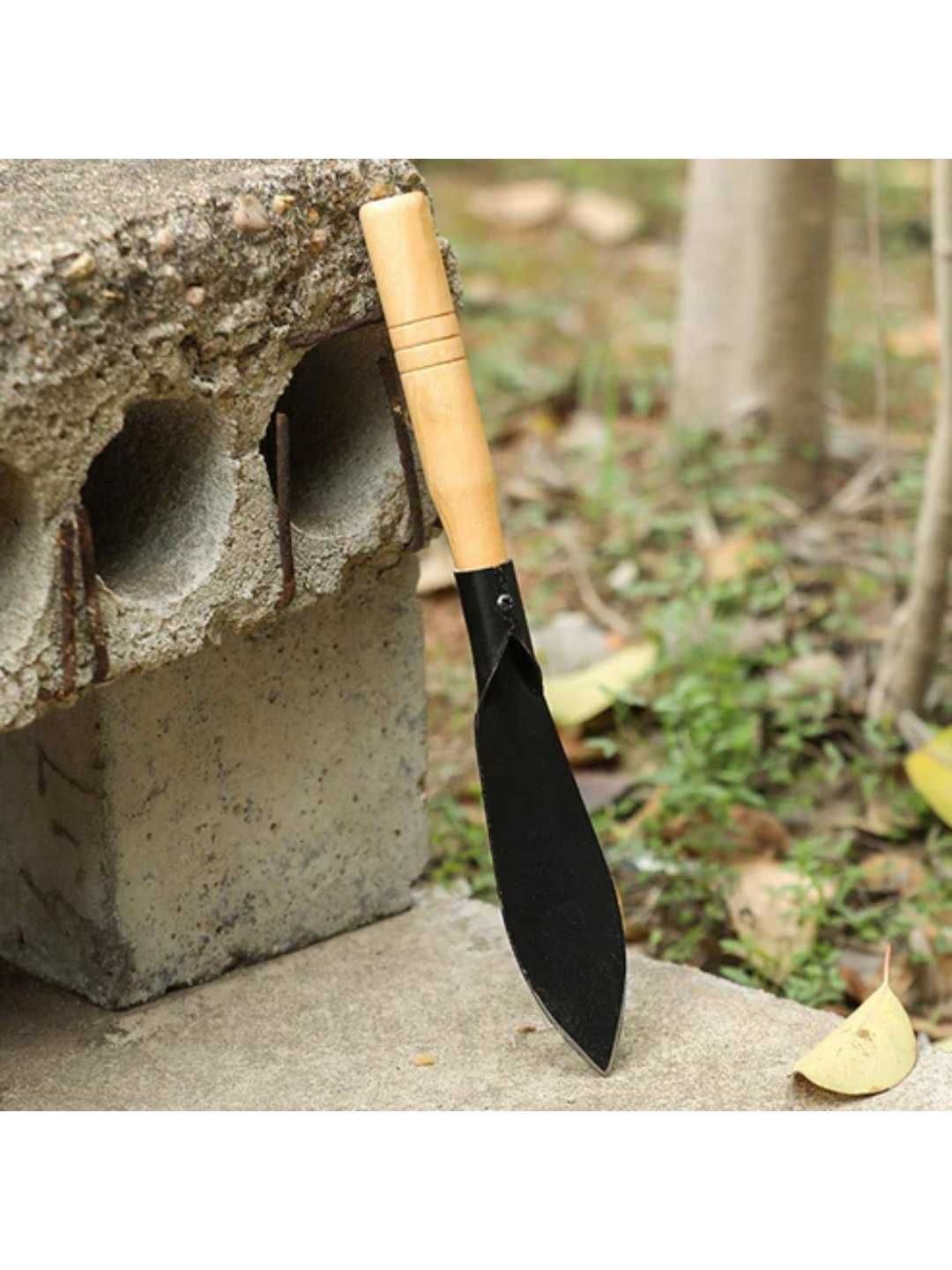 DeoDap Beige & Black Heavy Duty Gardening Trowel With Wooden Handle-image-17