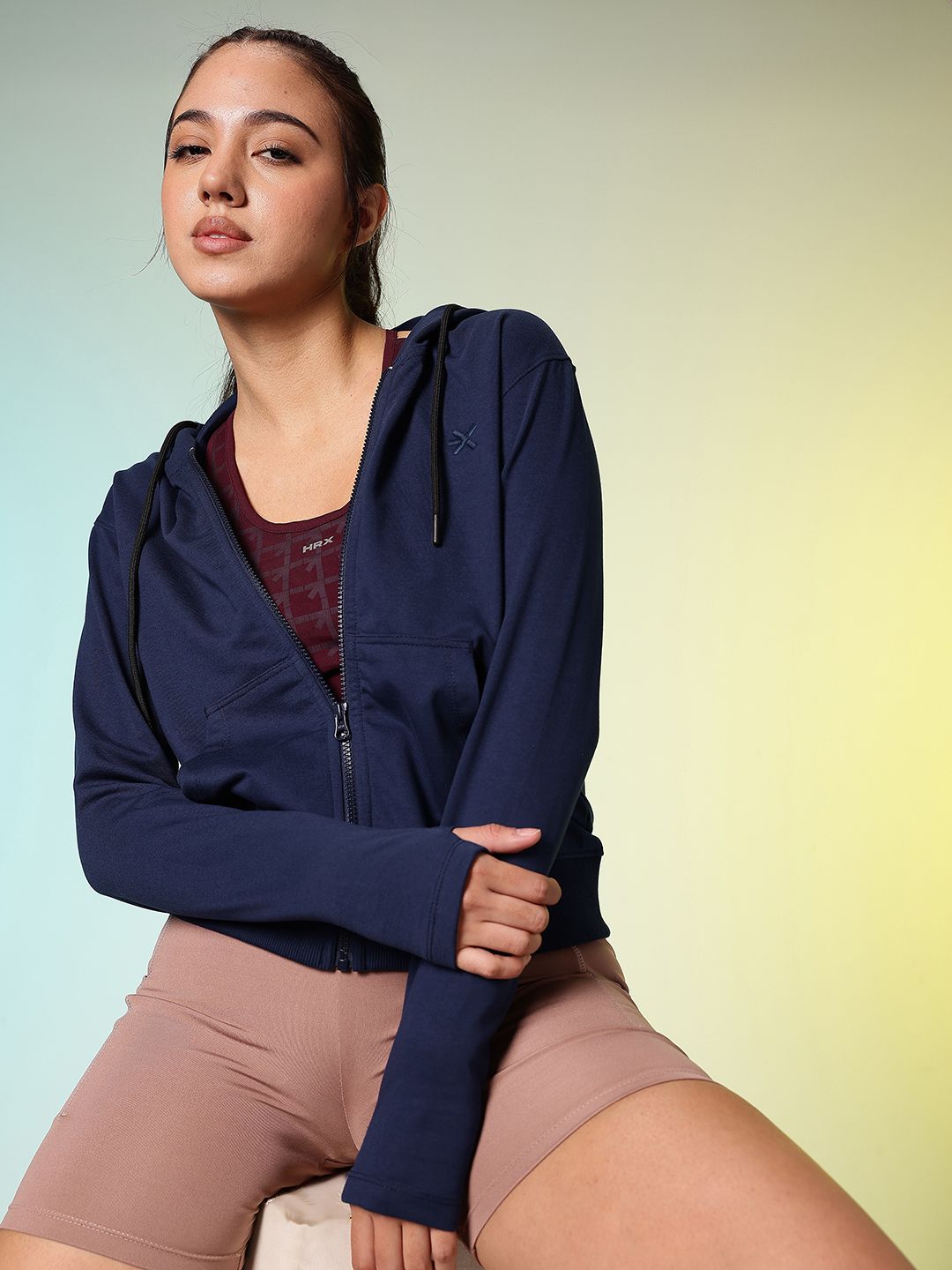 HRX by Hrithik Roshan Hooded Training Sweatshirt-picture-13