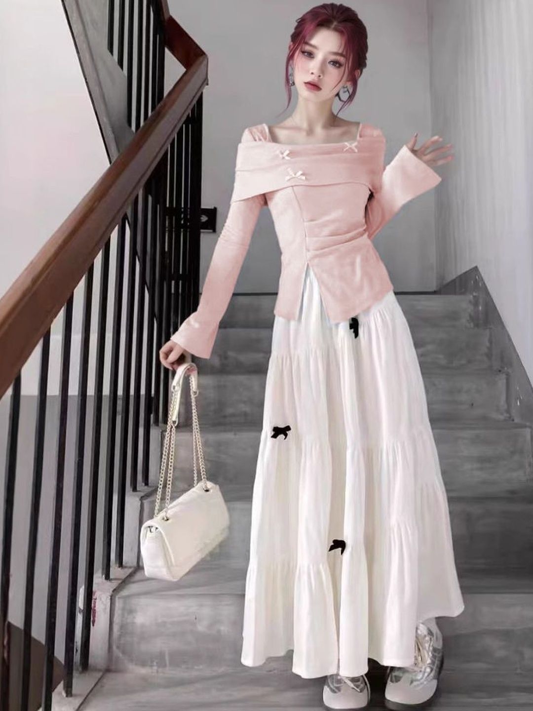 StyleCast x Revolte Square Neck Top With Skirt Co-Ords-picture-16