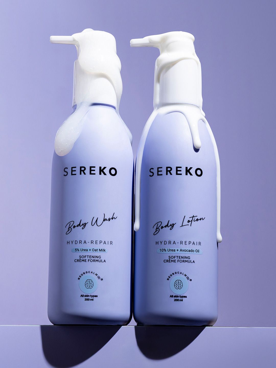 SEREKO Unisex 48Hr Dry Skin Relief Amber fragrance 10% Urea Body Wash & Lotion Duo - 400ml-image-15