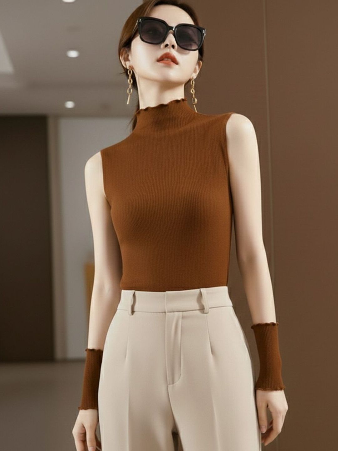 SZN Women Ribbed Pullover-picture-16