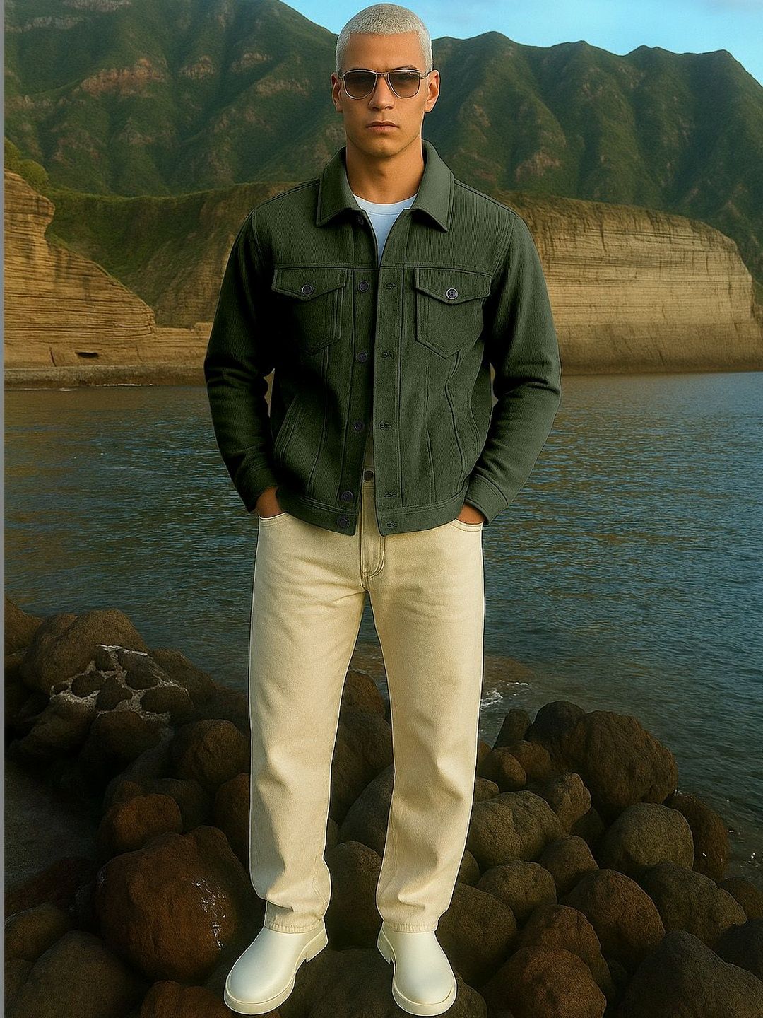 FTX Men Corduroy Open Front Jacket-picture-57
