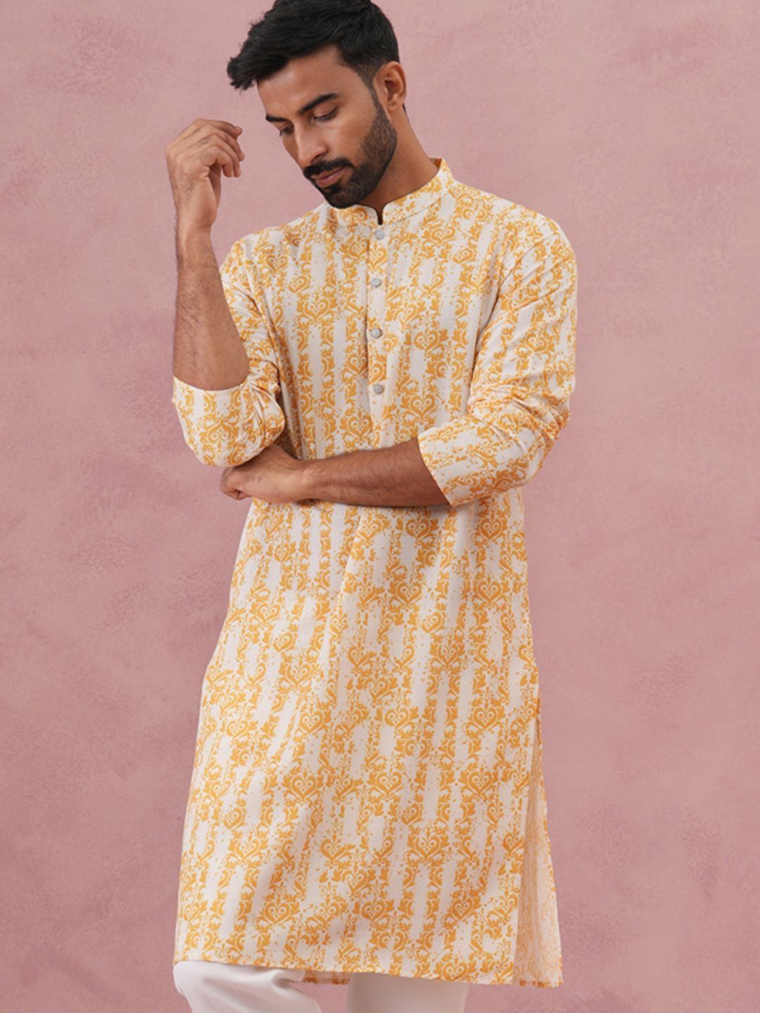 Jompers Men Ethnic Motifs Printed Indie Prints Kurta-picture-30