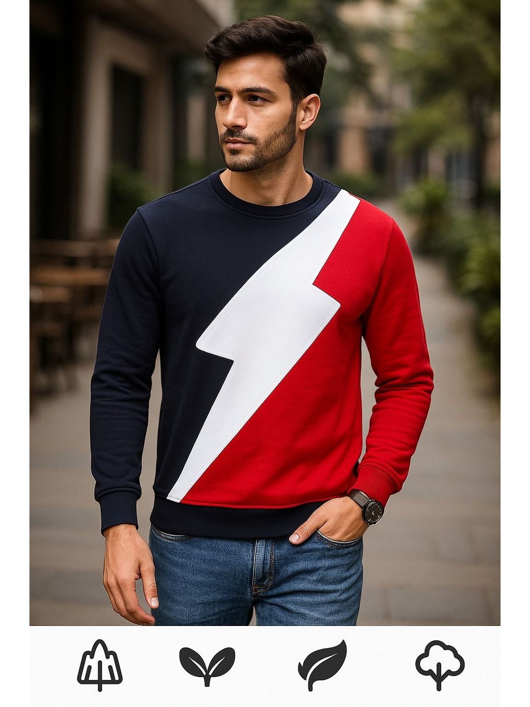Raves Men Colourblocked Sweatshirt-picture-42