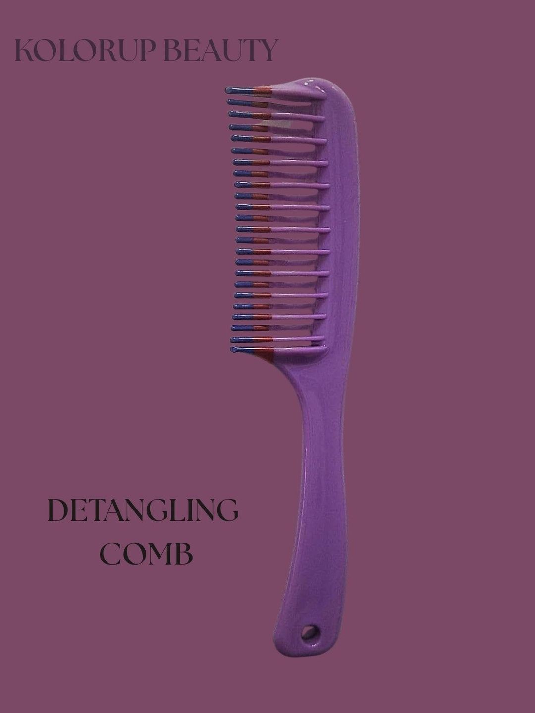 KOLORUP BEAUTY Wide-Tooth Detangling Comb- Purple-picture-33