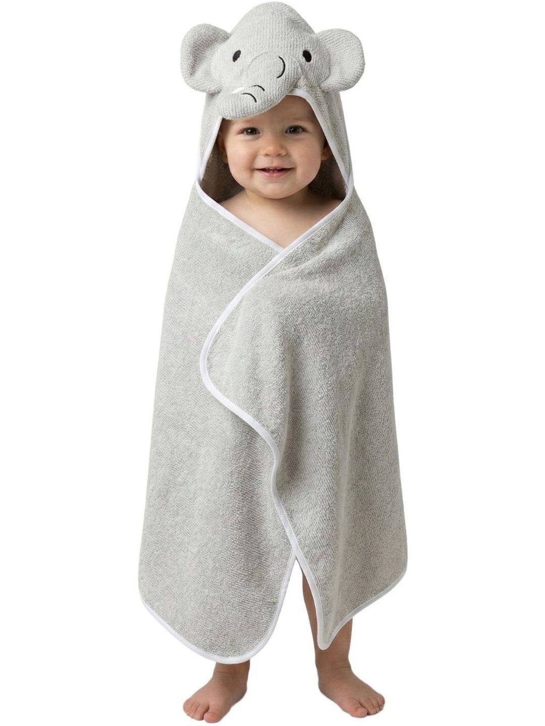Creeva Grey & Grey 1 Printed Cotton 550 GSM Bath Towel-picture-18