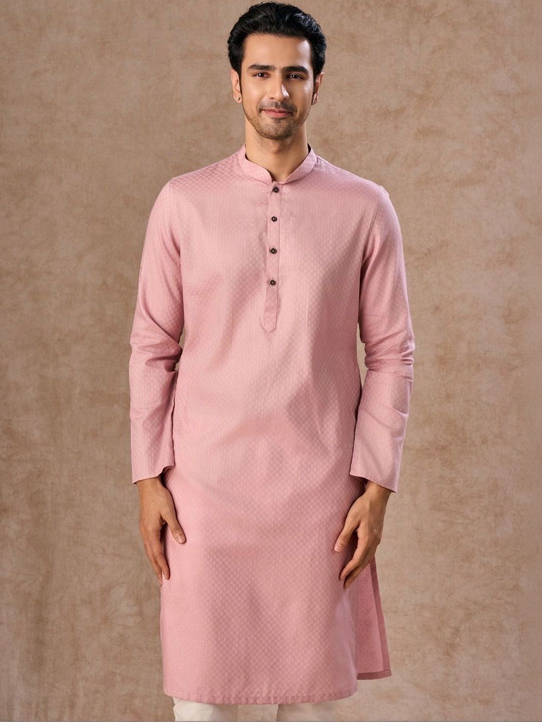 Manyavar Men Regular Pure Cotton Kurta with Churidar-picture-12