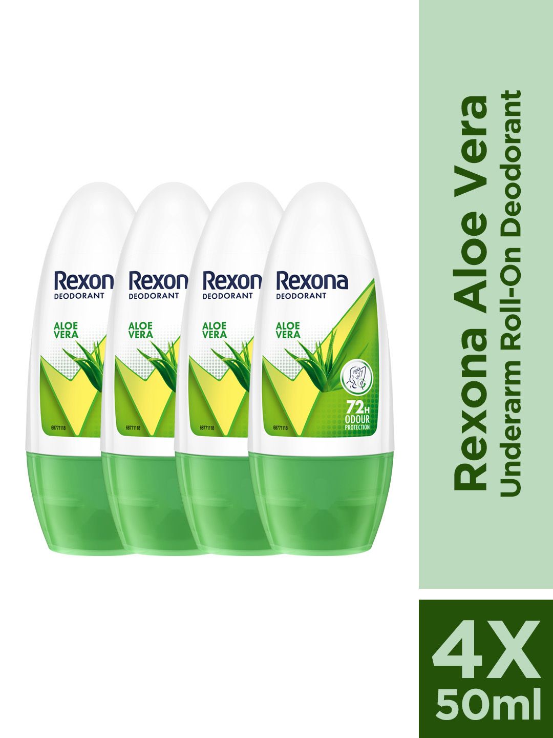 REXONA Women Set of 4 Aloe Vera Underarm Roll-On Deodorant - 50ml each-image-8