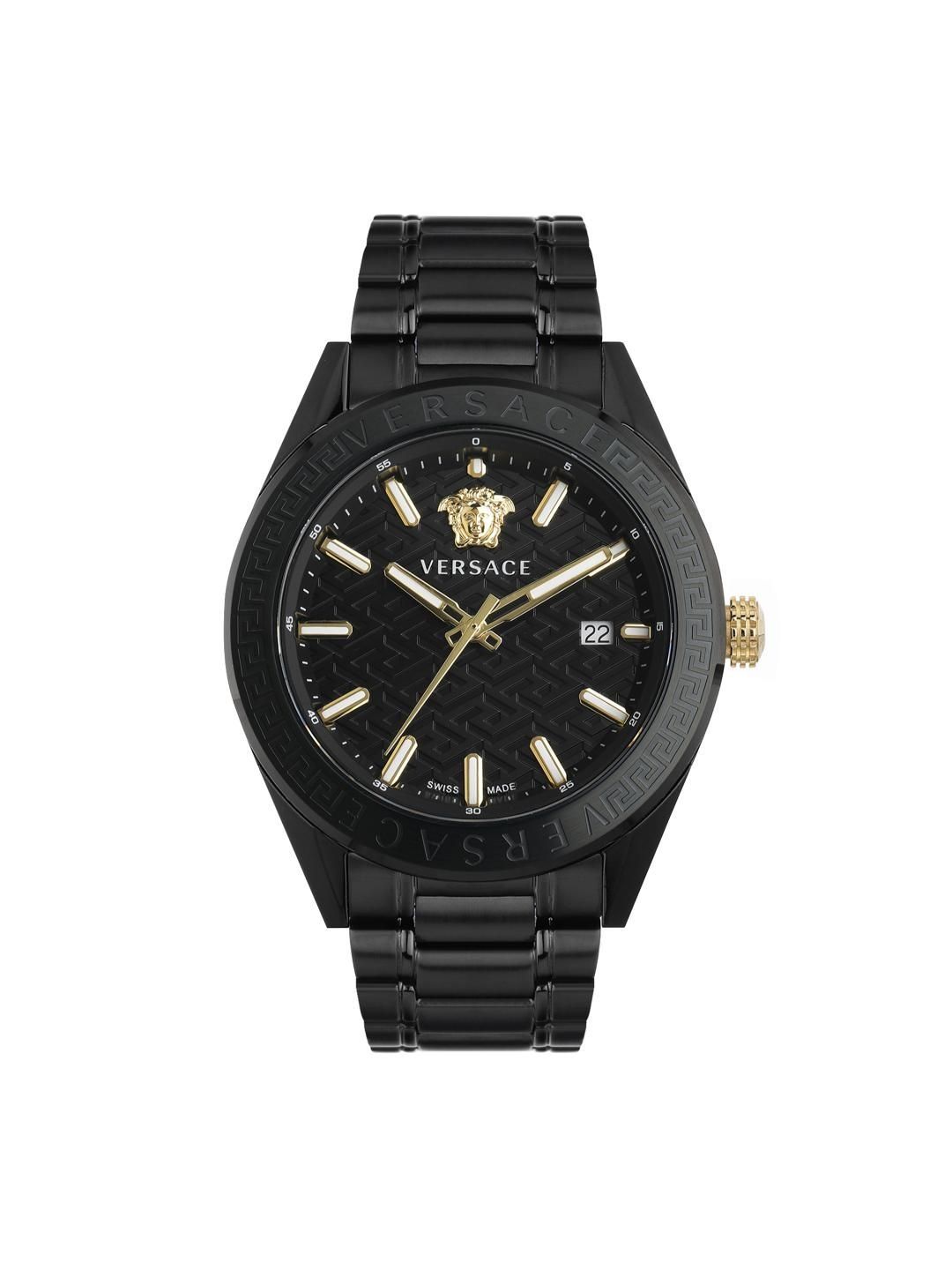 Versace Men Patterned Dial & Stainless Steel Analogue Date Aperture Watch VE6A00925-picture-55