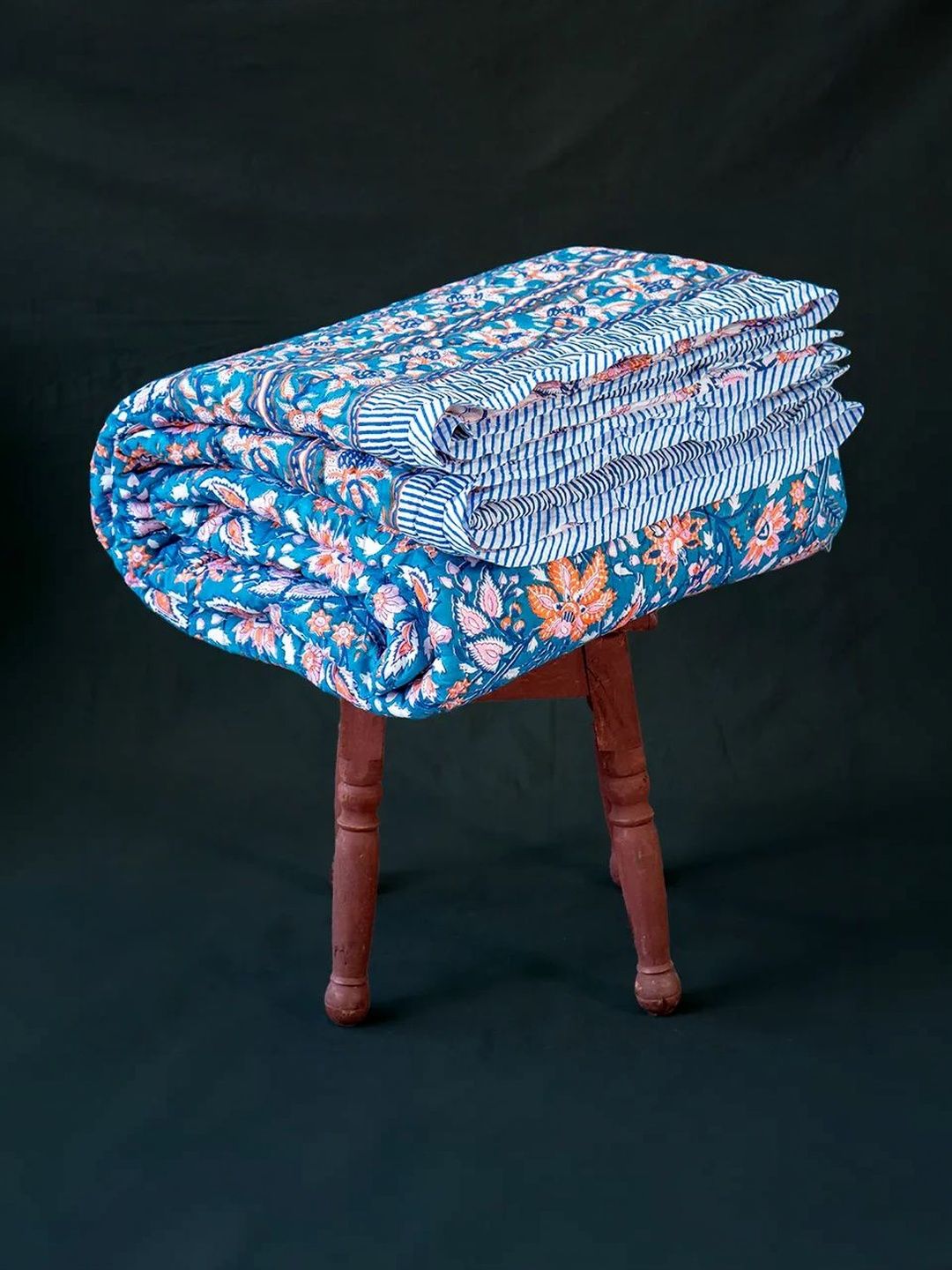 The Jaipur Wala Blue Floral Quilt-picture-51