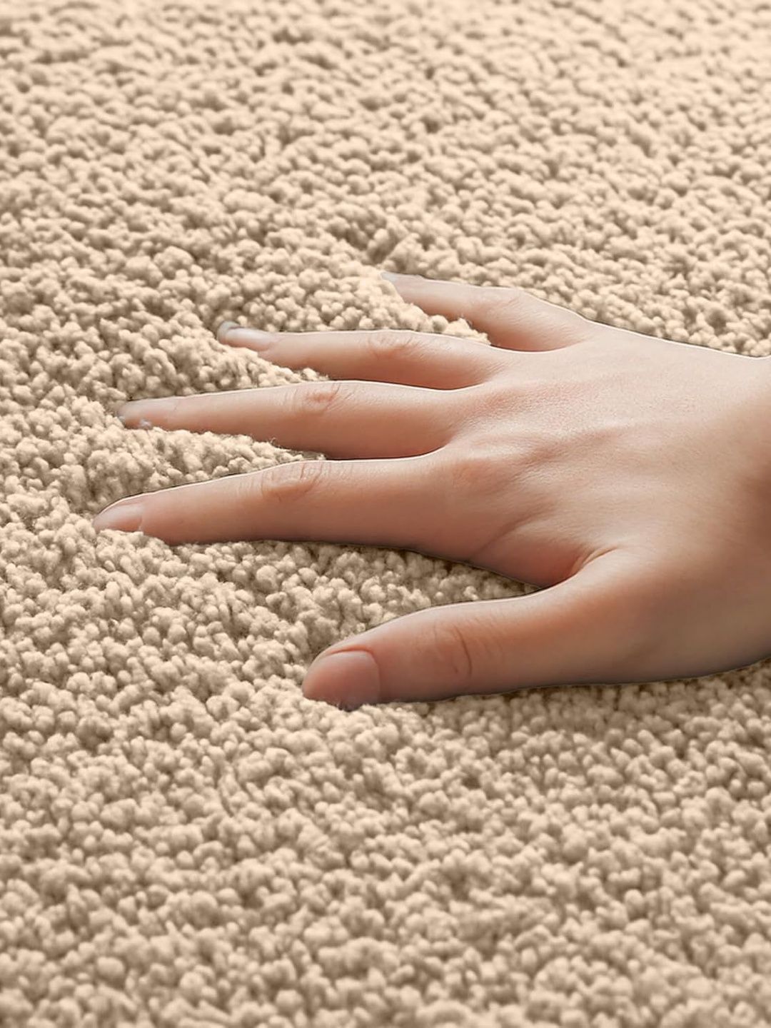 enera Taupe Textured 3000 GSM Anti-Skid Bath Rug-image-4