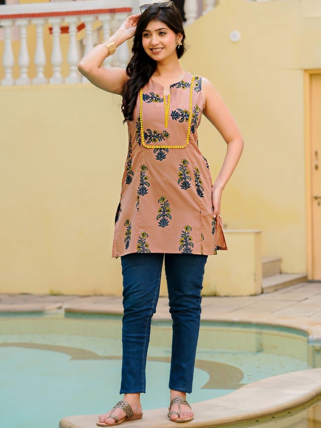 Akiko Botanical Printed Pure Cotton Kurti-picture-44
