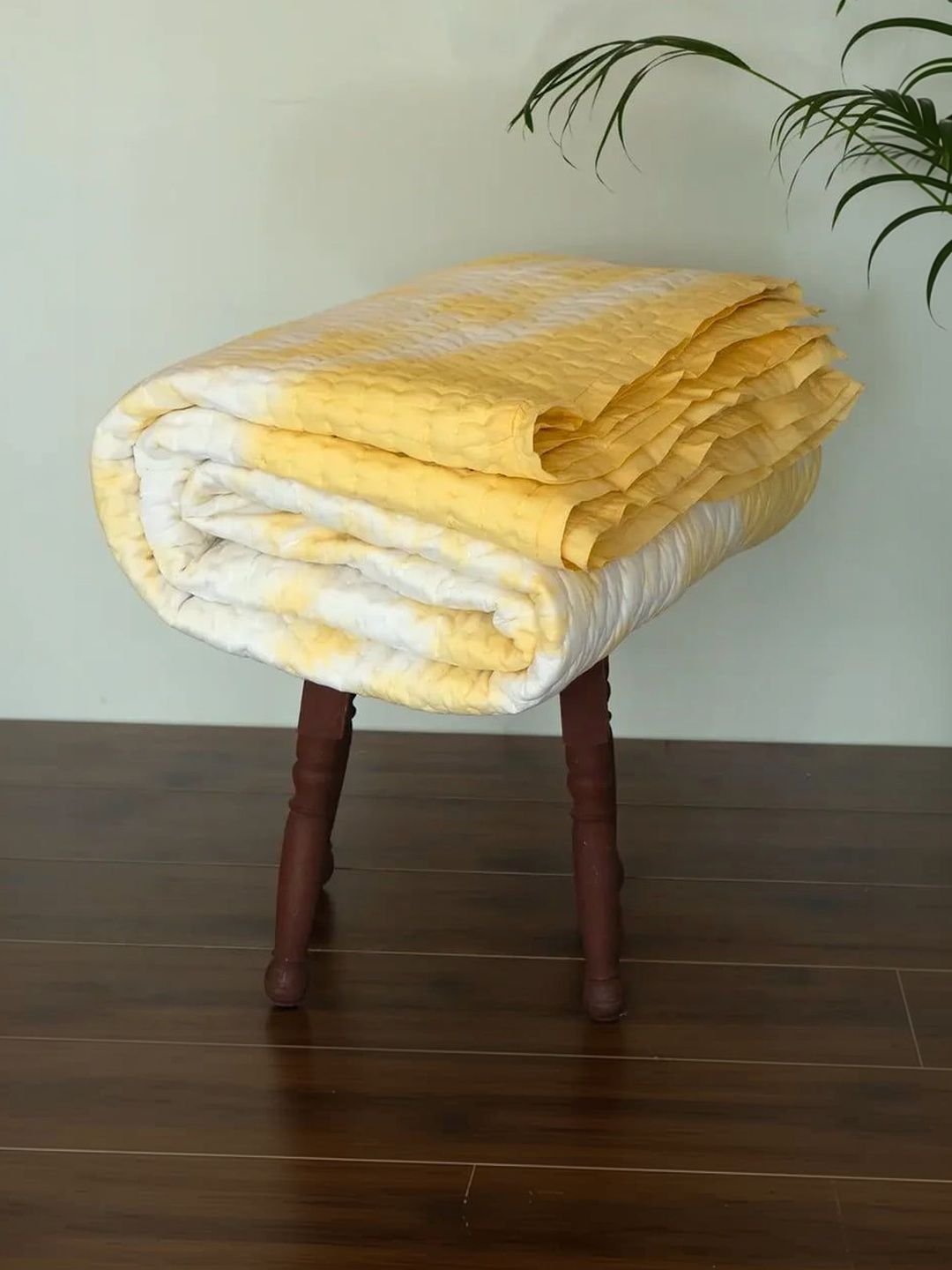 The Jaipur Wala Yellow & White Quilt-image-43