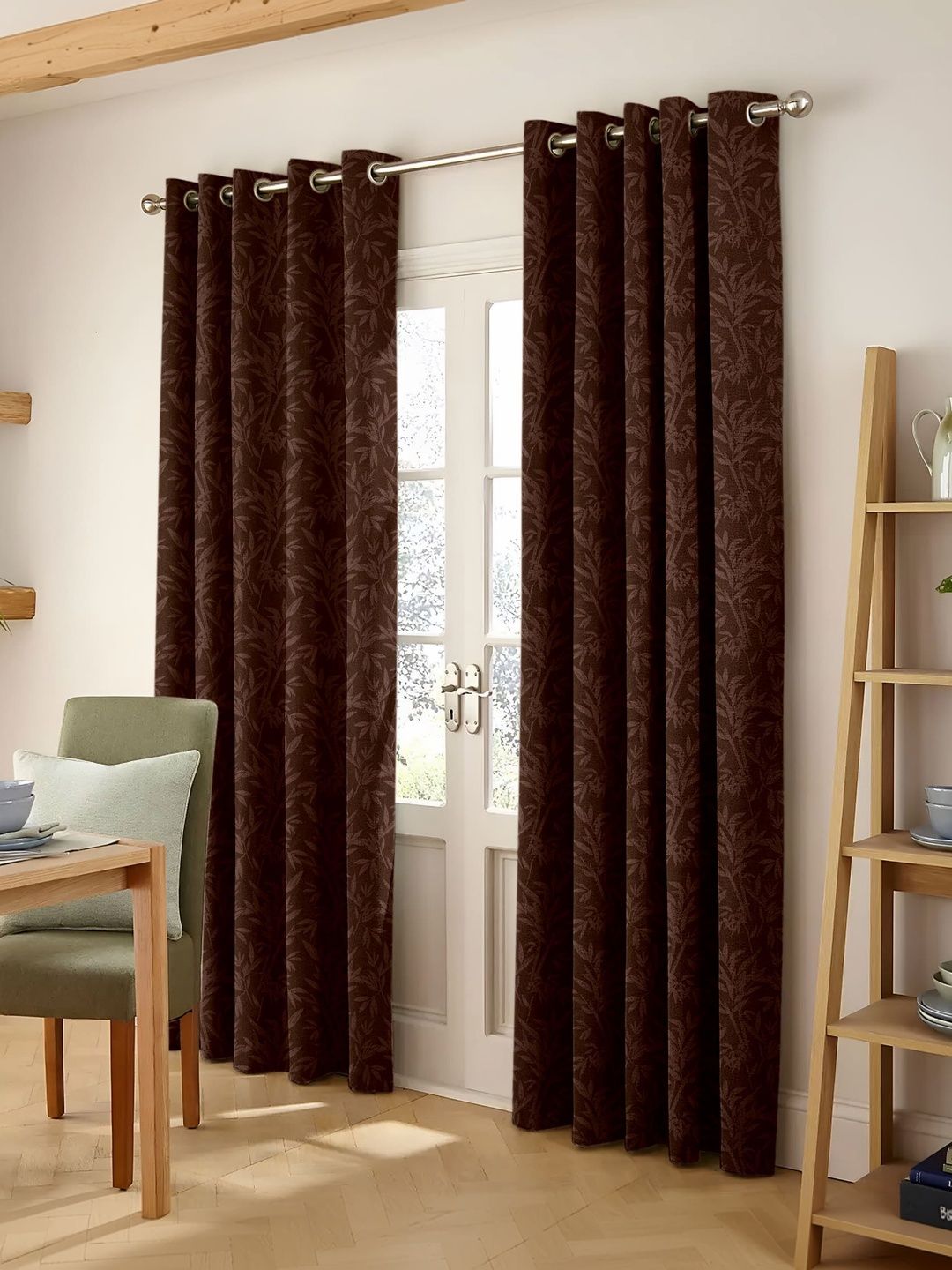 Raymond Home Coffee Brown Set of 2 Window Curtain-picture-18