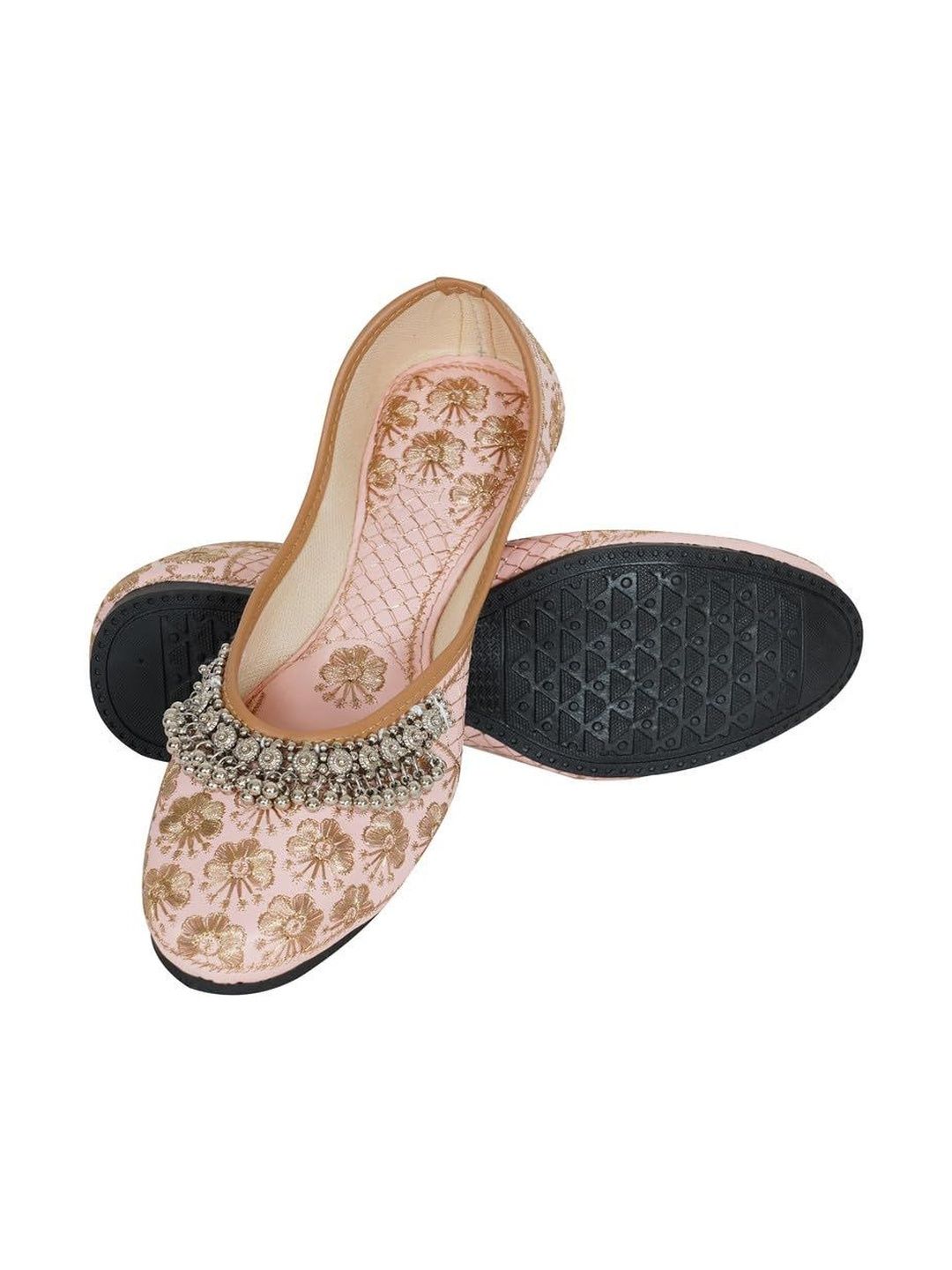 SZN Women Embellished Party Mojaris Flats-picture-10