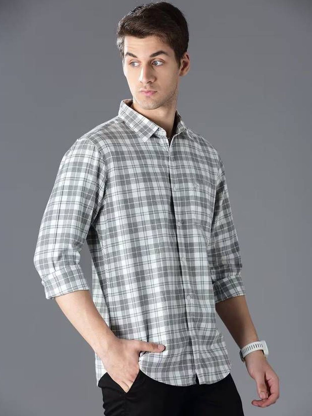 MARMIC FAB Men Classic Slim Fit Checked Casual Shirt-picture-16