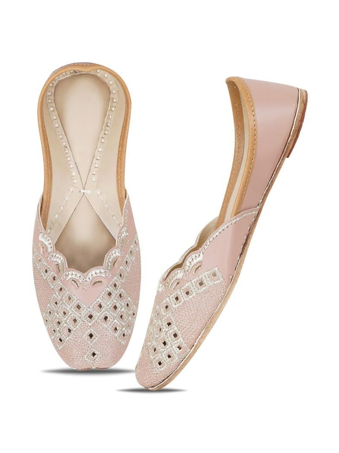 SZN Women Embellished Party Mojaris with Embroidered Flats-picture-31