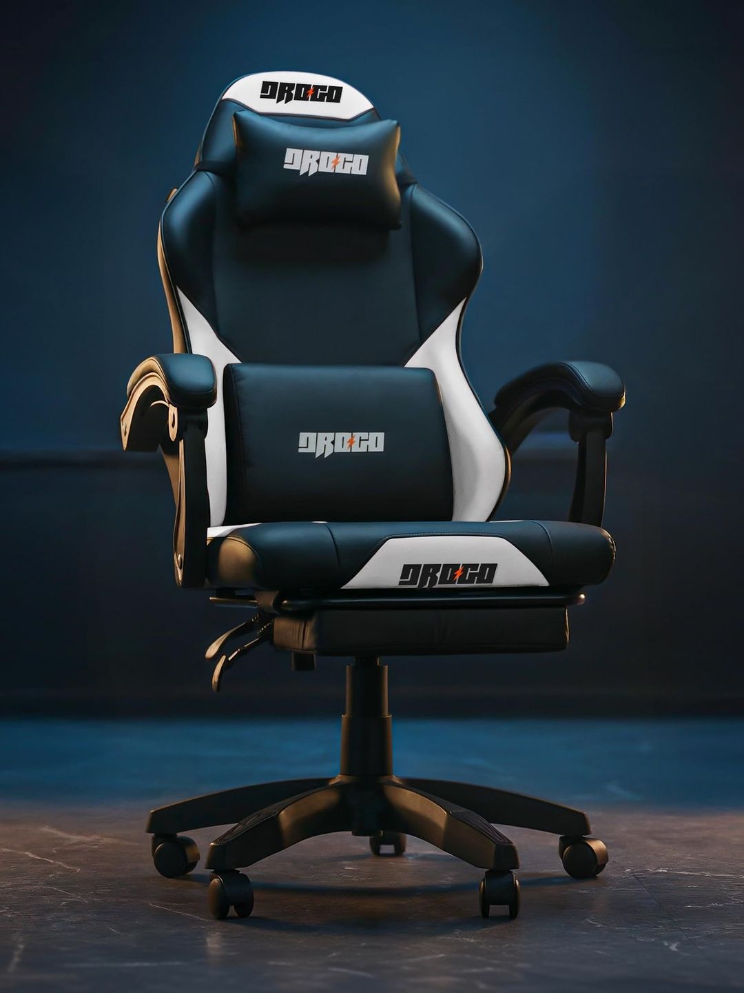 DROGO Ergonomic Gaming Adjustable Seat & Lumbar Pillow Gaming Chair