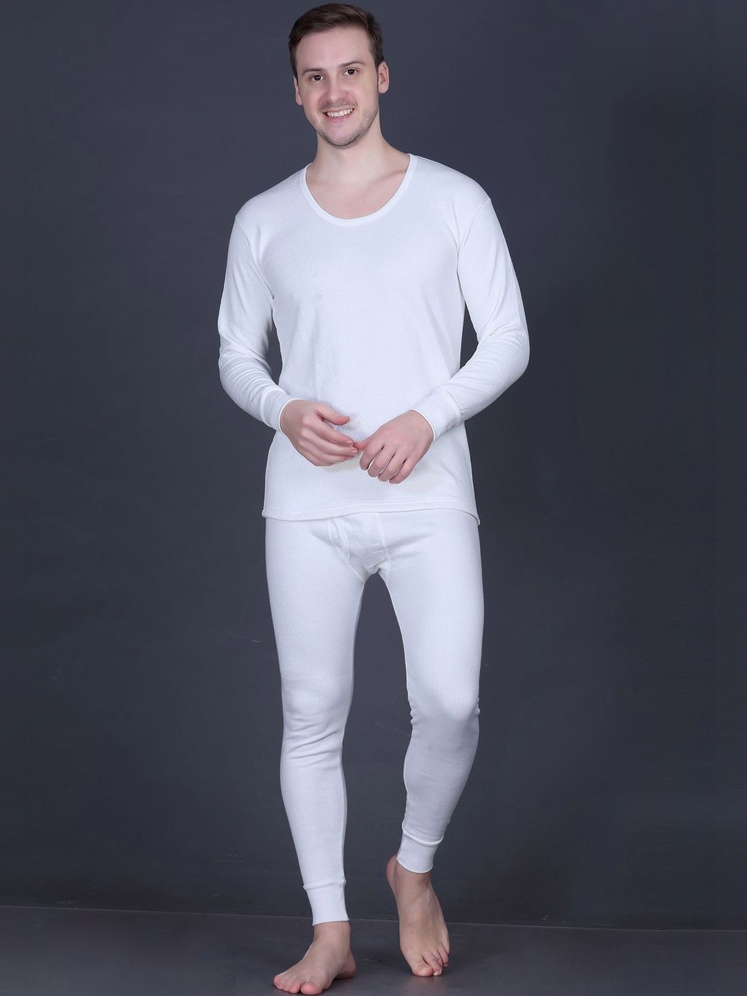 GODFREY Striped Round Neck Thermal Set-picture-31