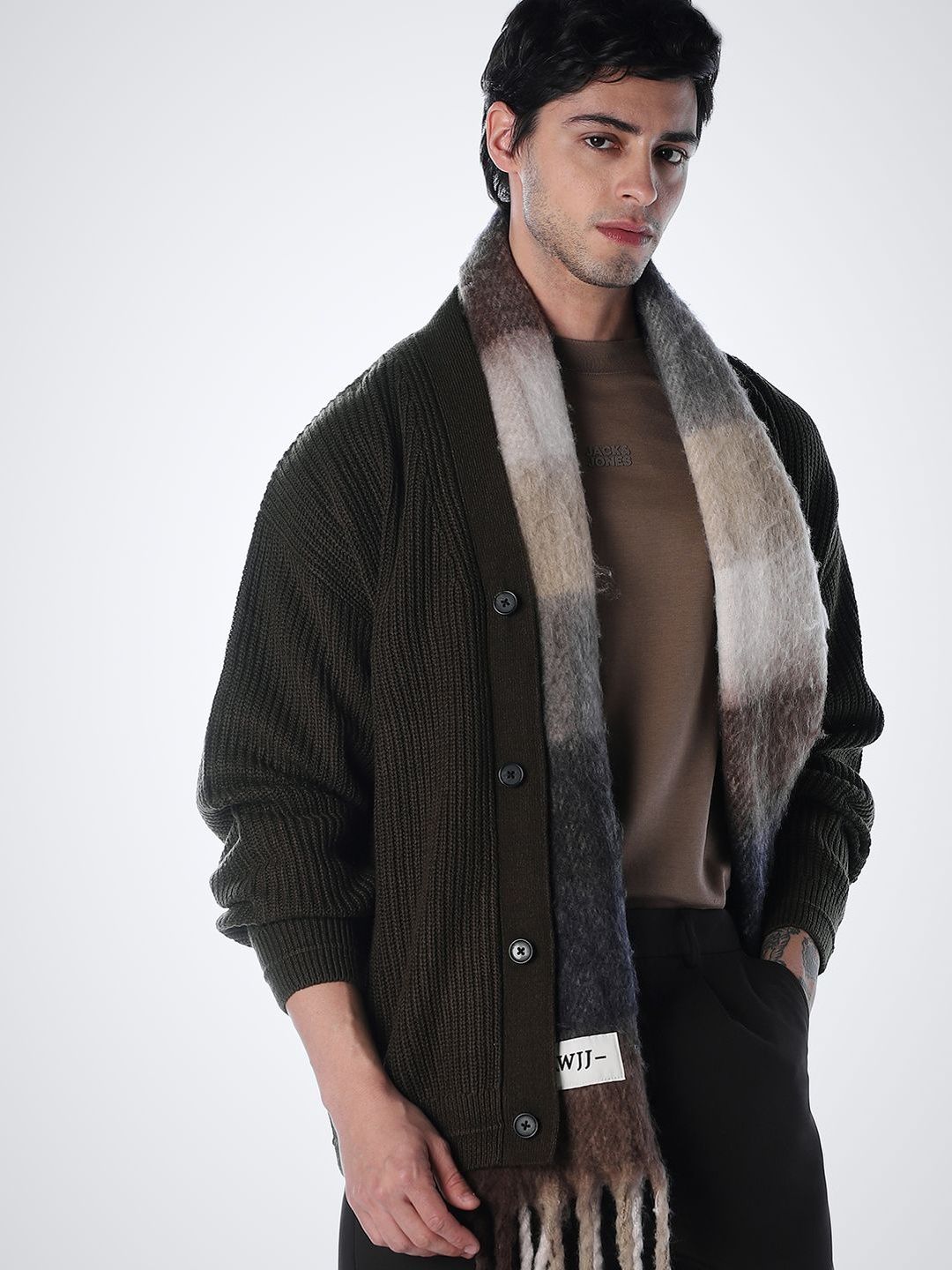 Jack & Jones Men Ribbed Cardigan-image-47