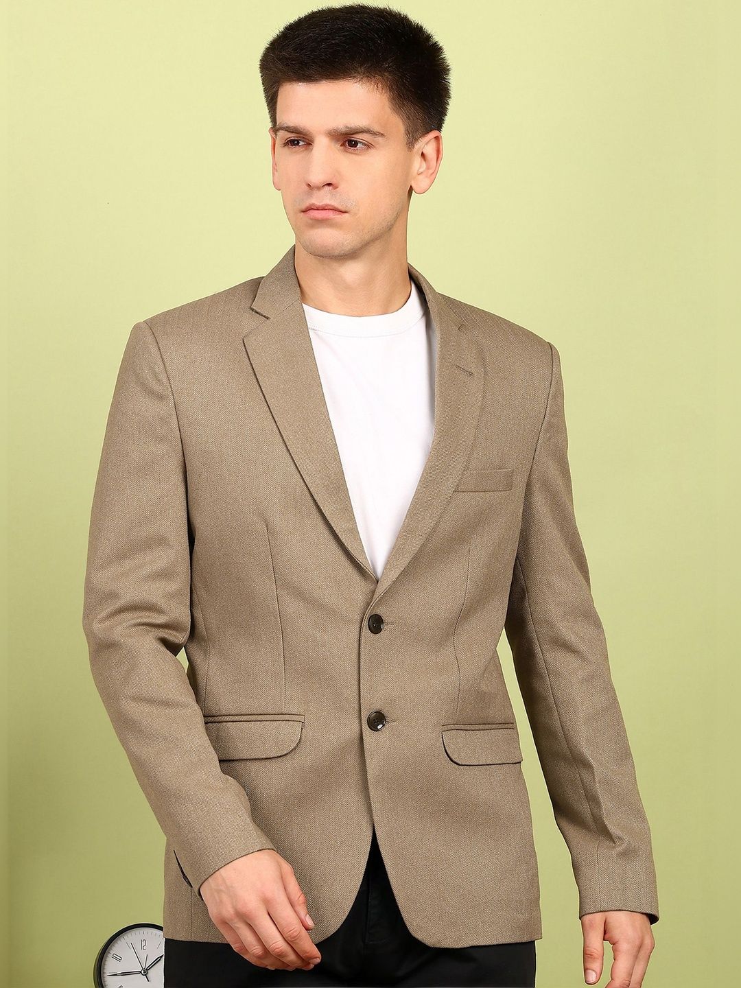 FUBAR Notched Lapel Single-Breasted Slim Fit Formal Blazers-picture-35