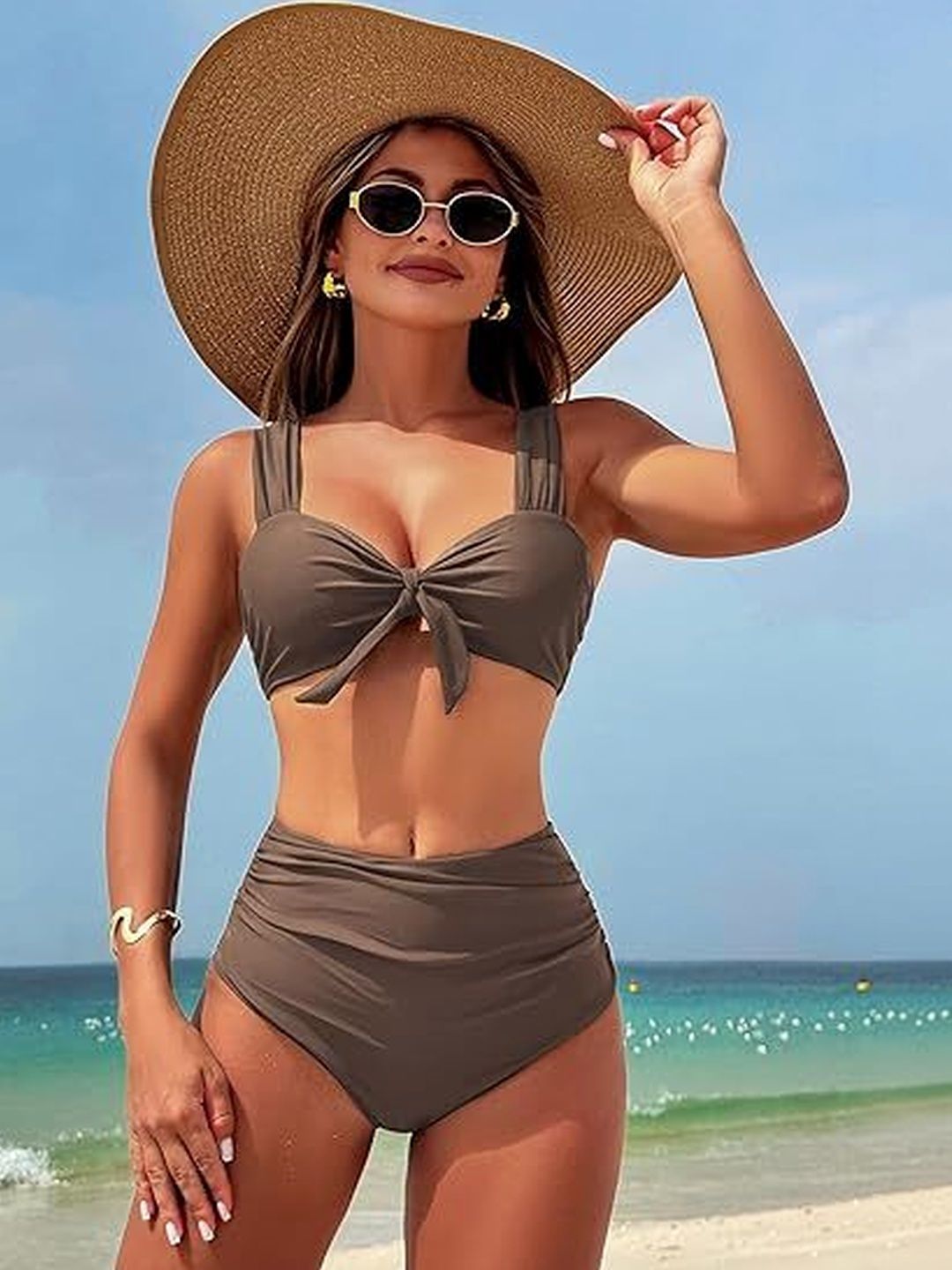 Russian Shoulder Straps Swim Bikini Set-picture-12