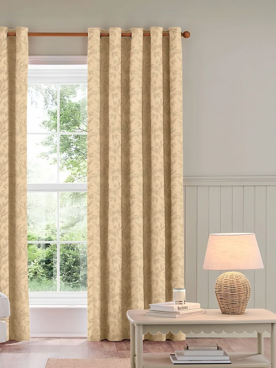 Raymond Home Beige Set of 2 Window Curtain-image-49