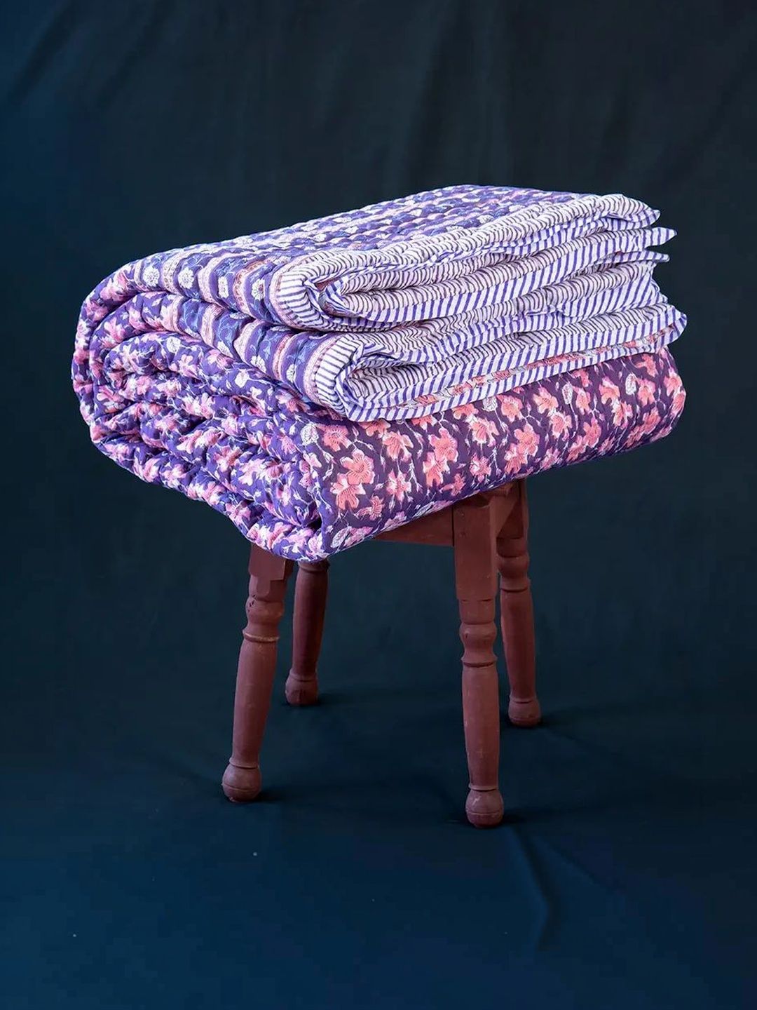 The Jaipur Wala Purple Floral Quilt-picture-17