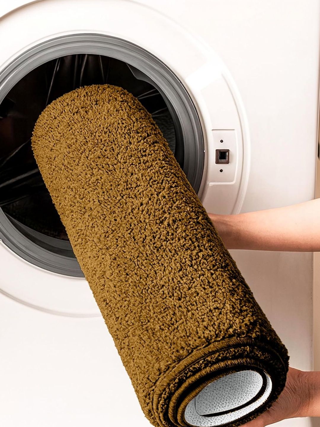 enera Brown Textured 3000 GSM Anti-Skid Bath Rug-picture-3