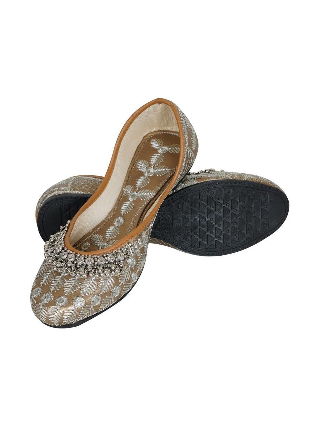 SZN Women Embellished Party Mojaris Flats-picture-37