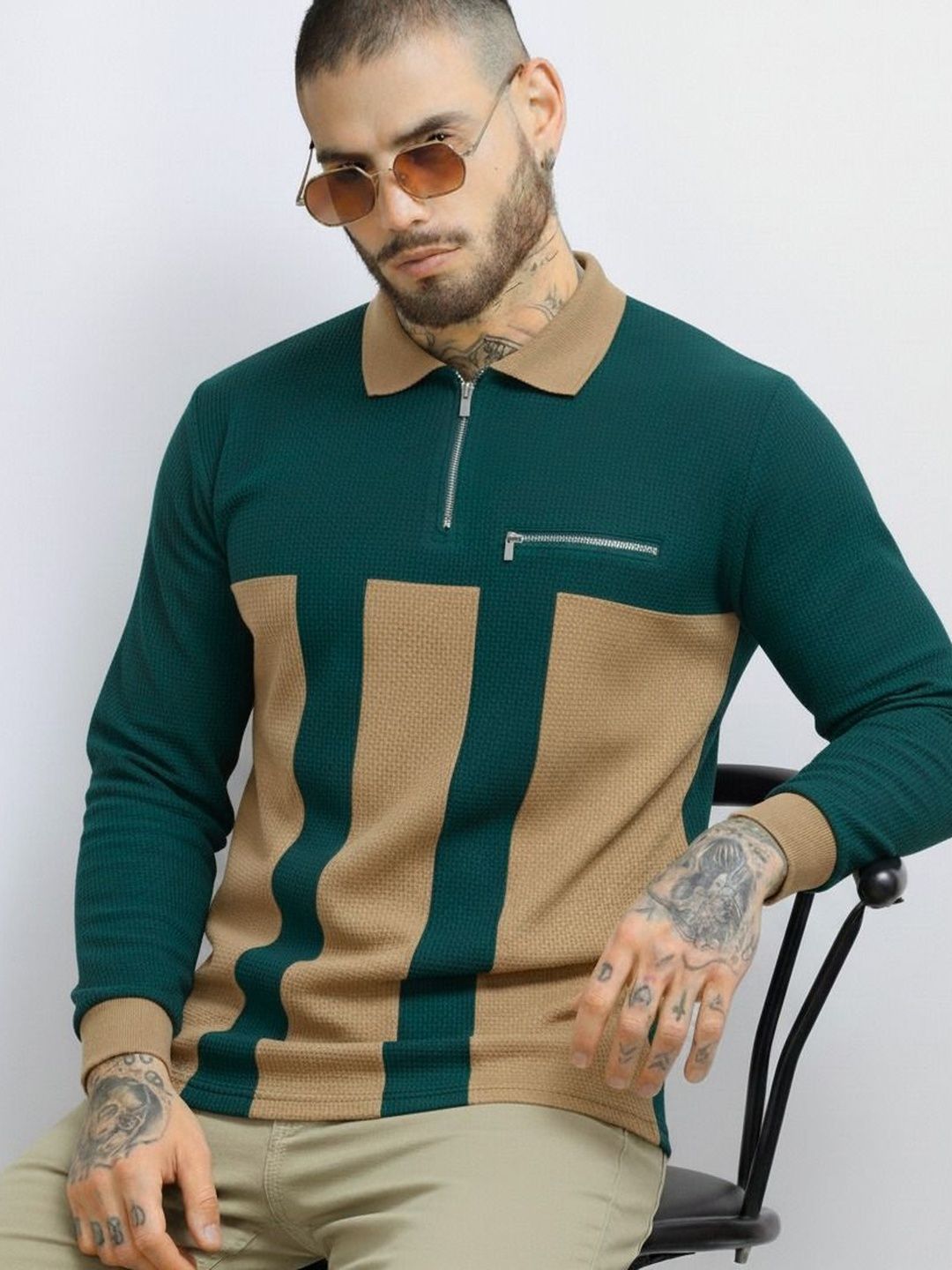 Try This Men Colourblocked Polo Collar Pockets 1 T-shirt-picture-22