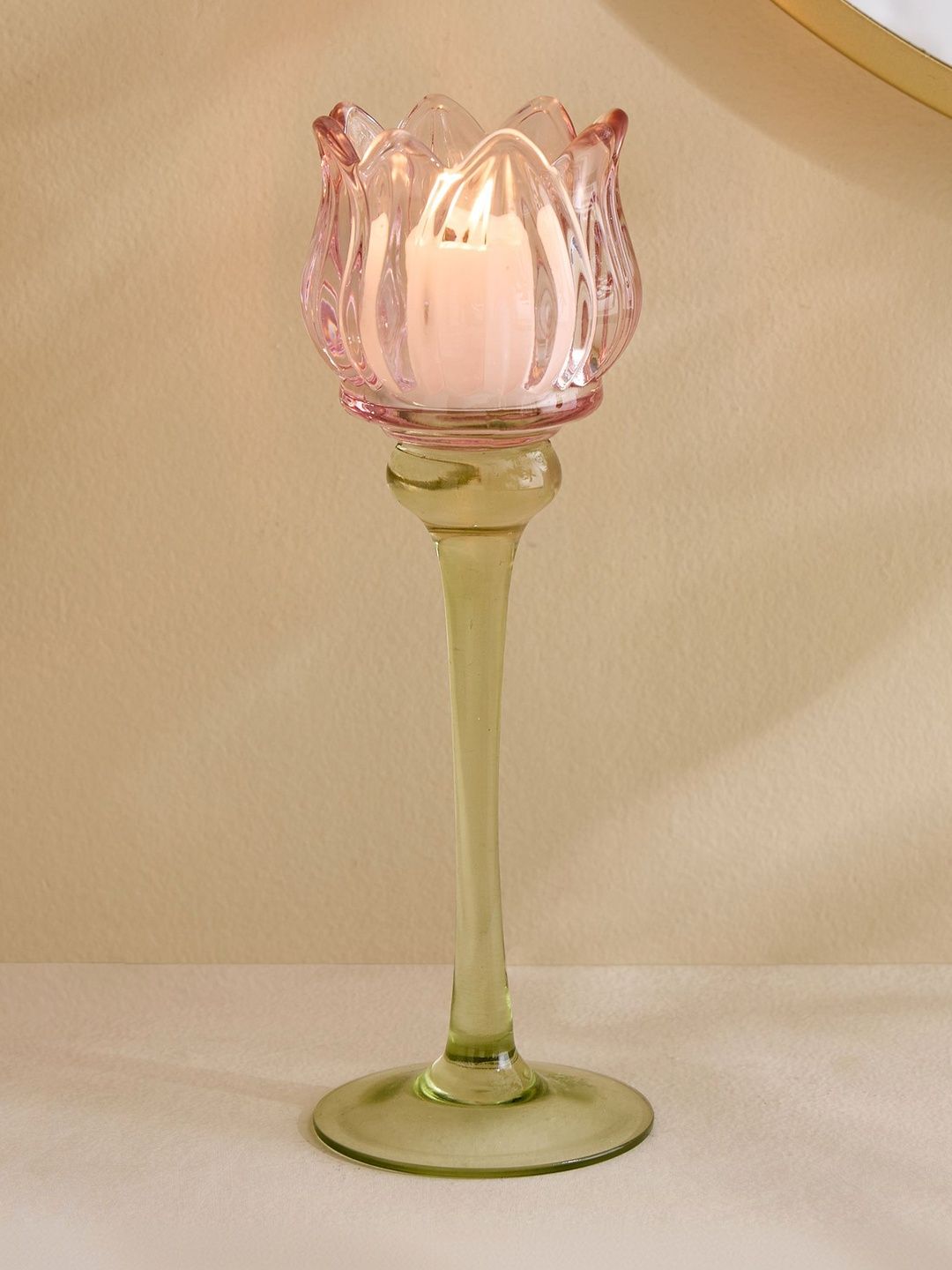 Home Centre Pink & Green Set of 3 Candle Holder-picture-19