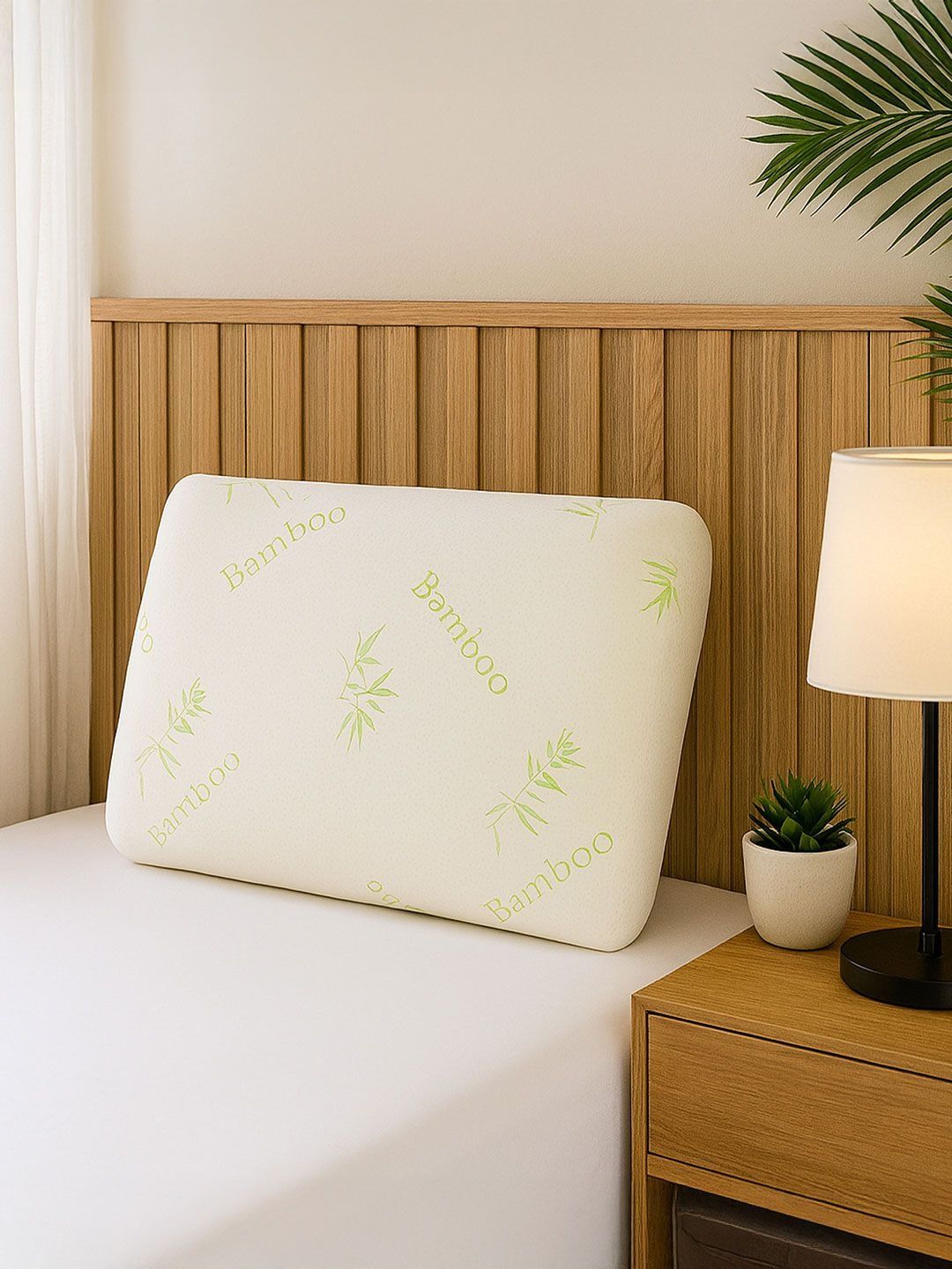 MYTRIDENT White Memory Foam Filled Bamboo Ultra Soft Sleep Pillow-image-31