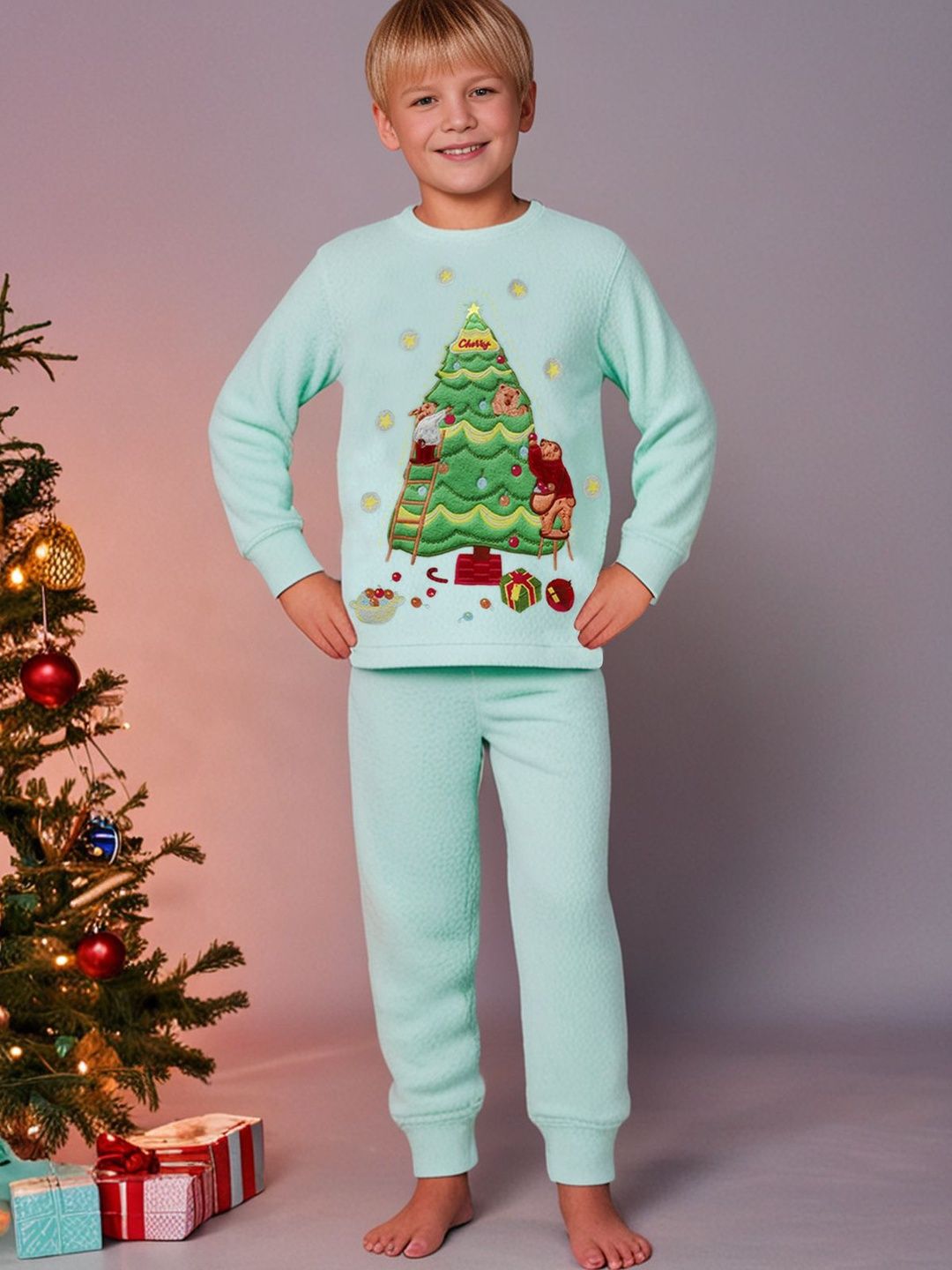 Cherry Crumble Unisex Kids Printed Pyjamas-picture-30