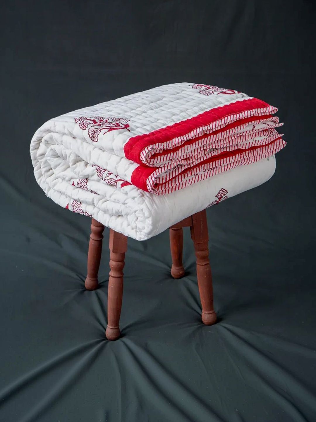 The Jaipur Wala Red Floral Quilt-picture-40