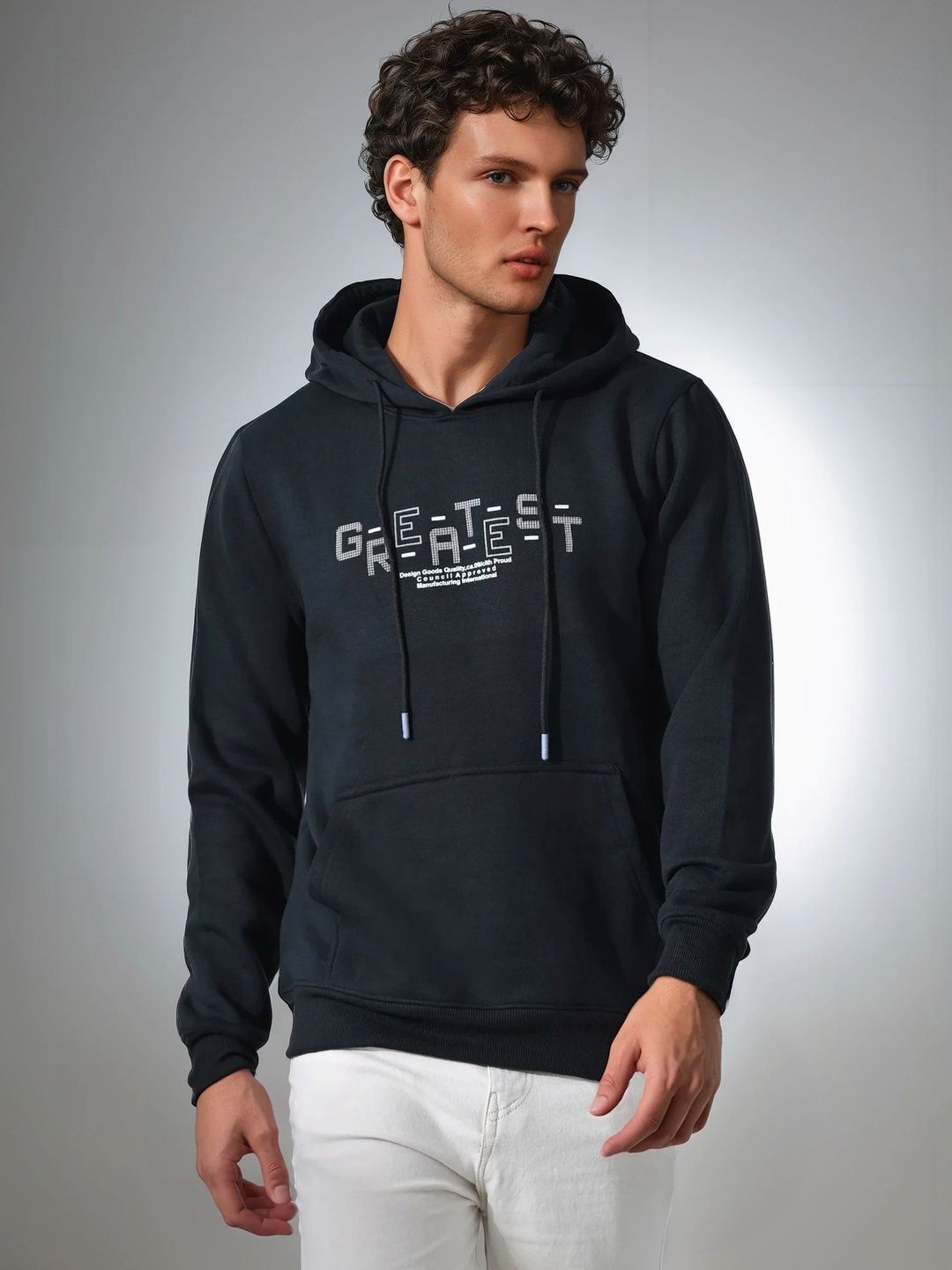 The Roadster Lifestyle Co Printed Hooded Pullover Sweatshirts-picture-48