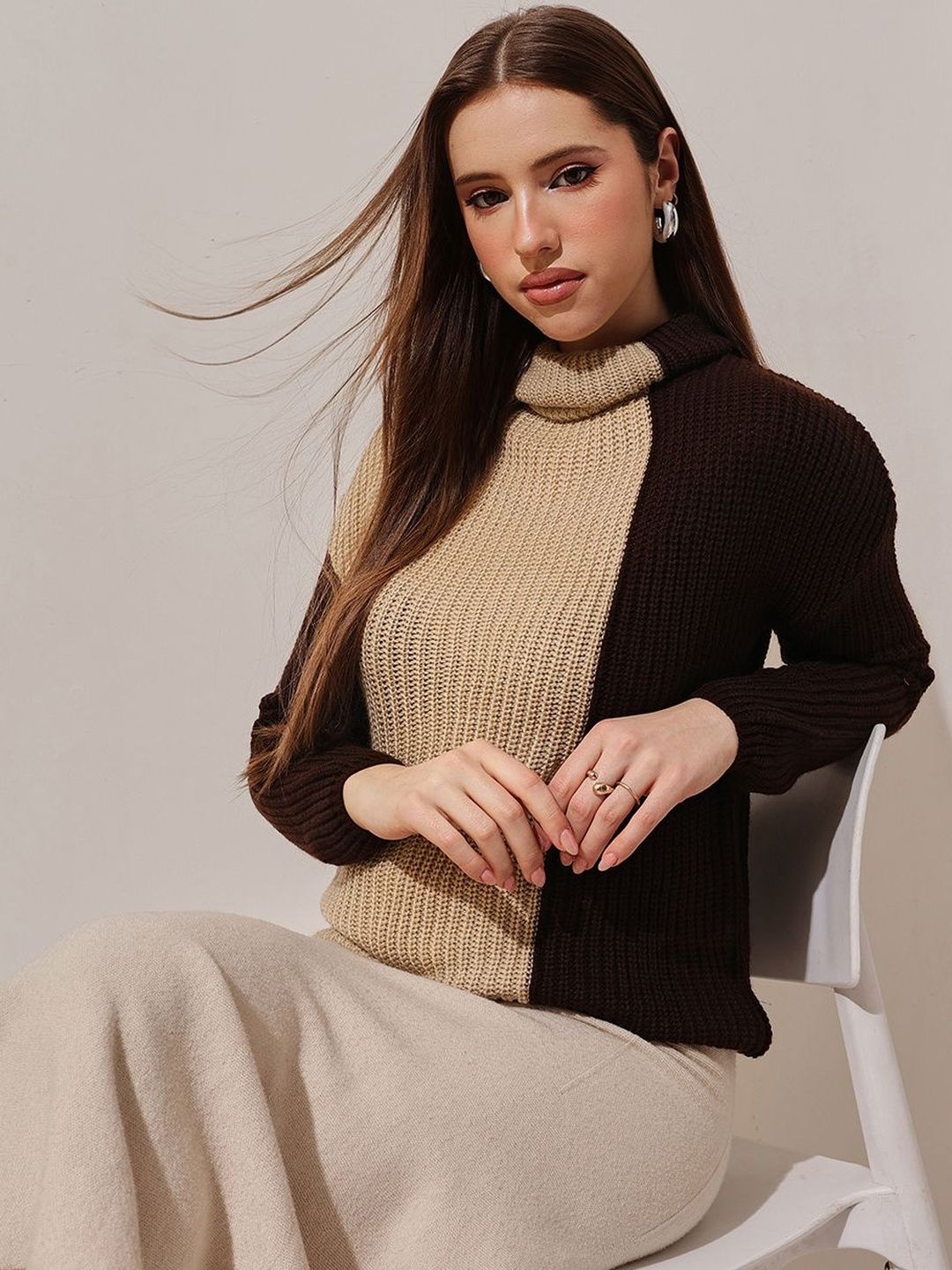 STREET 9 Women Colourblocked Pullover-picture-25