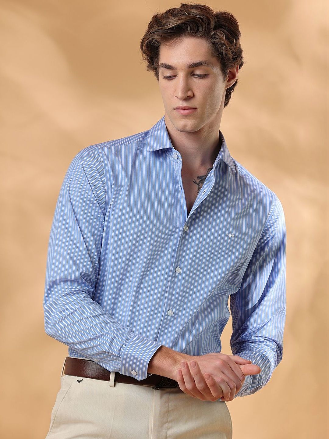 Aldeno Men Standard Striped Casual Shirt-picture-19