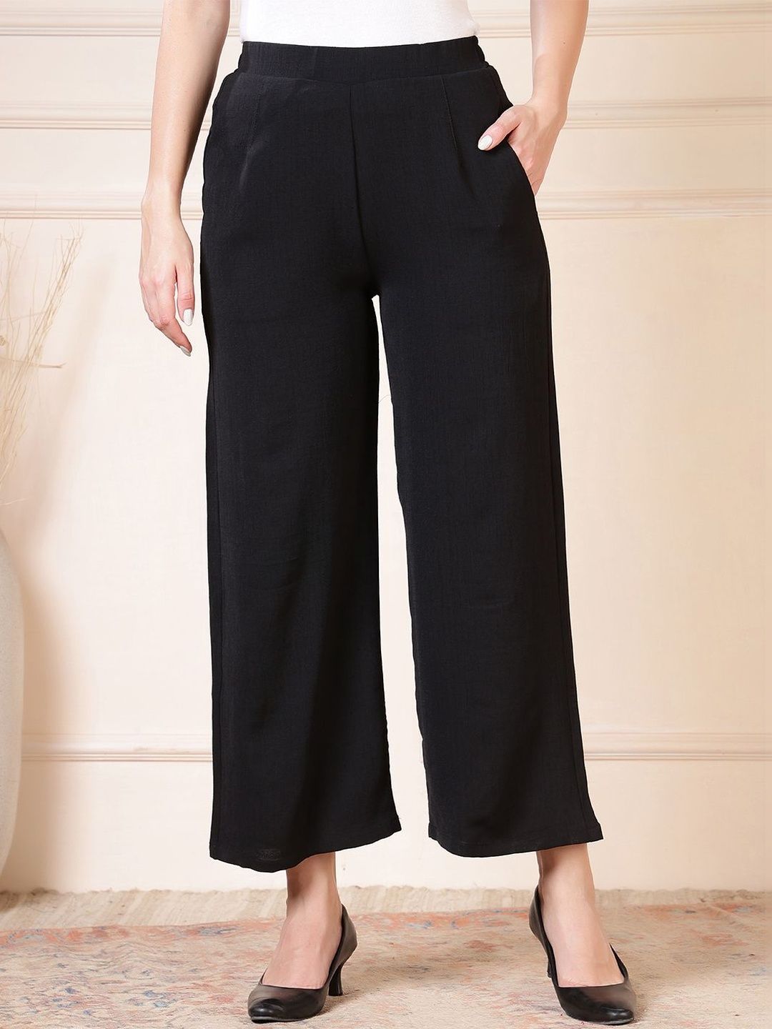 FITHUB Women Straight Fit High-Rise Trousers-picture-34