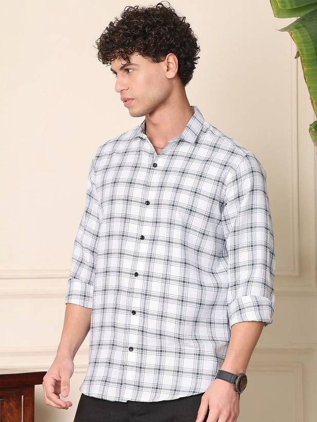 MARMIC FAB Men Classic Slim Fit Tartan Checks Checked Casual Shirt-picture-39