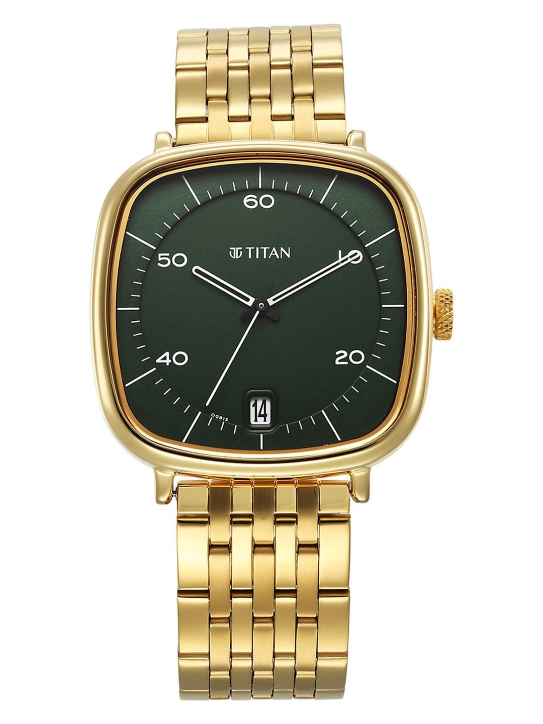 Titan Men Dial & Stainless Steel Bracelet Style Straps Analogue Date Aperture Watch 1885YM02-picture-23