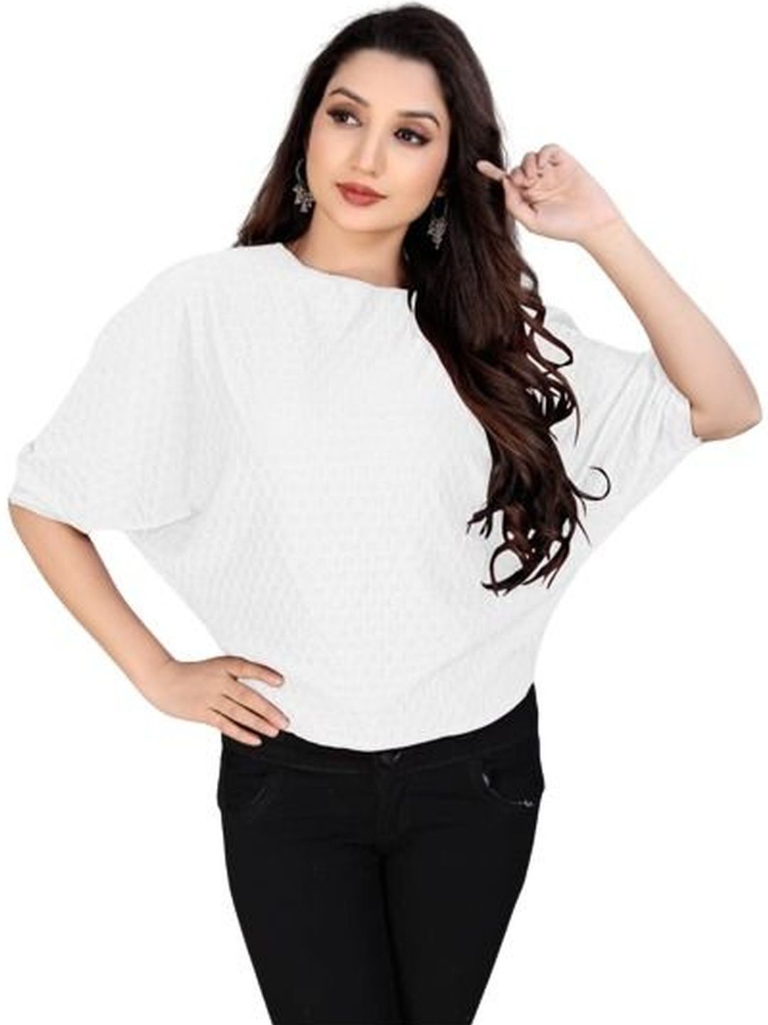 ZUMIT Batwing Sleeve Top-picture-22