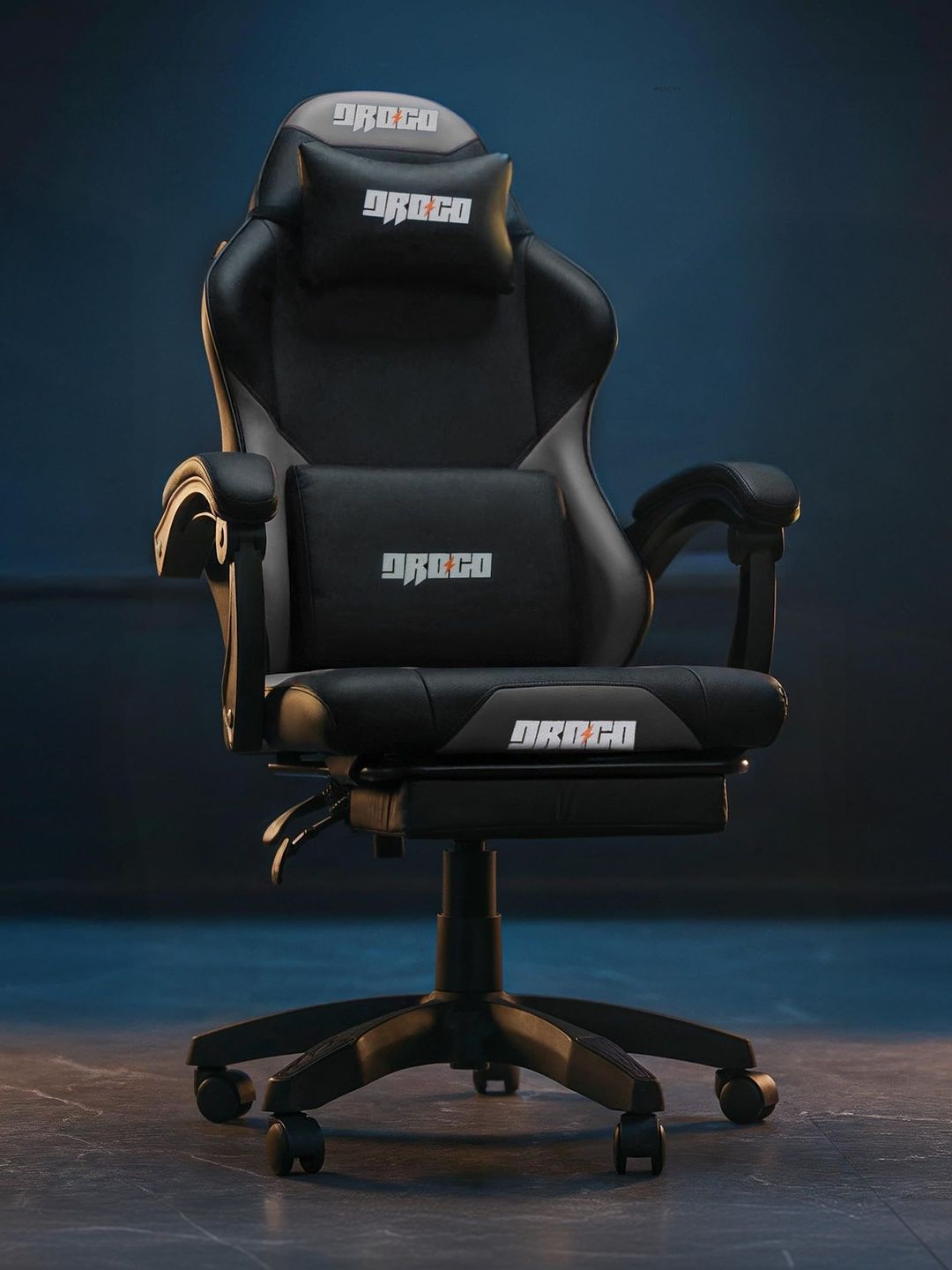 DROGO Armrest Adjustable Neck & Lumbar Pillow Gaming Chair