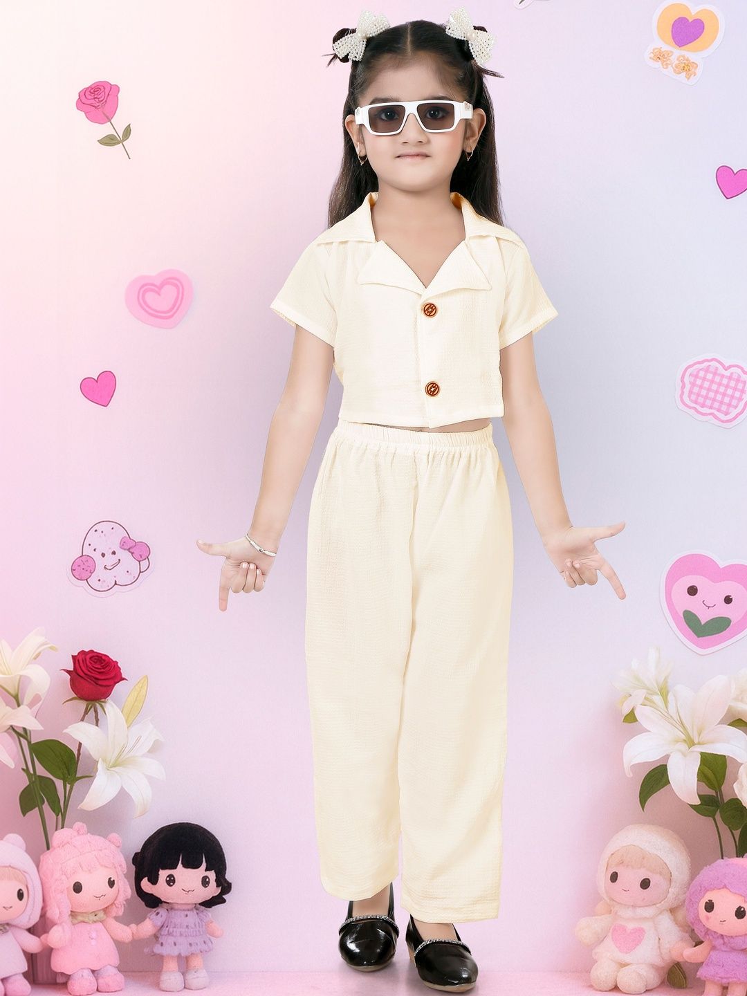 KAARIGARI Girls Shirt with Trousers-picture-13