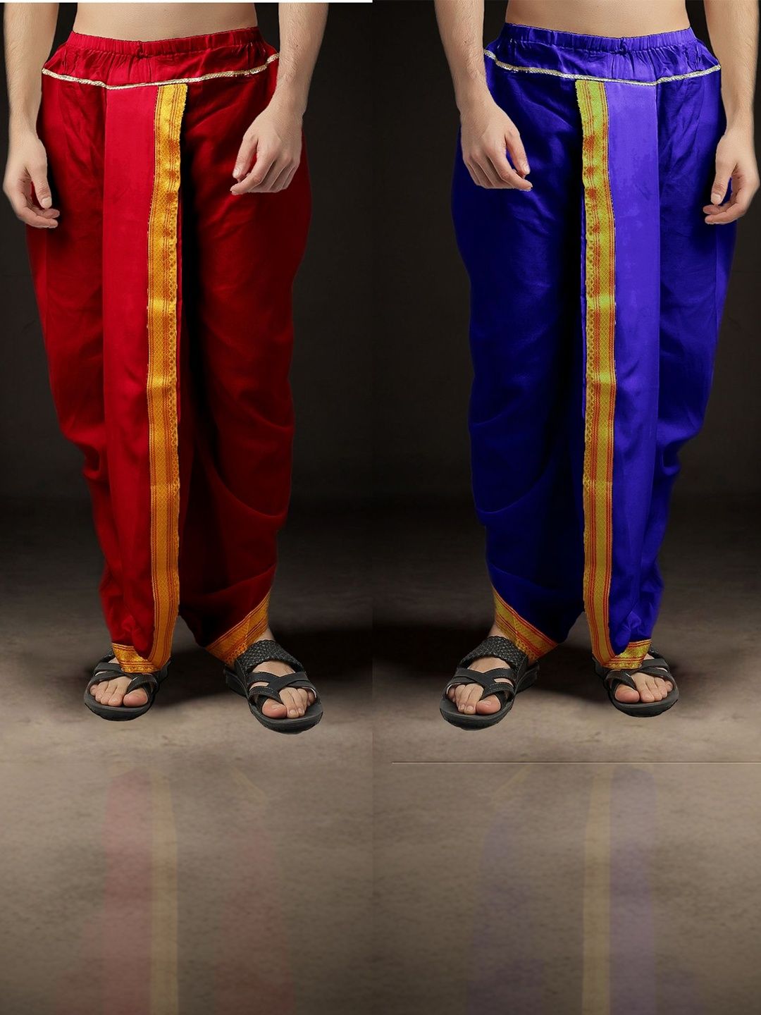 Spewim Men Pack Of 2 Cotton Dhotis-picture-46