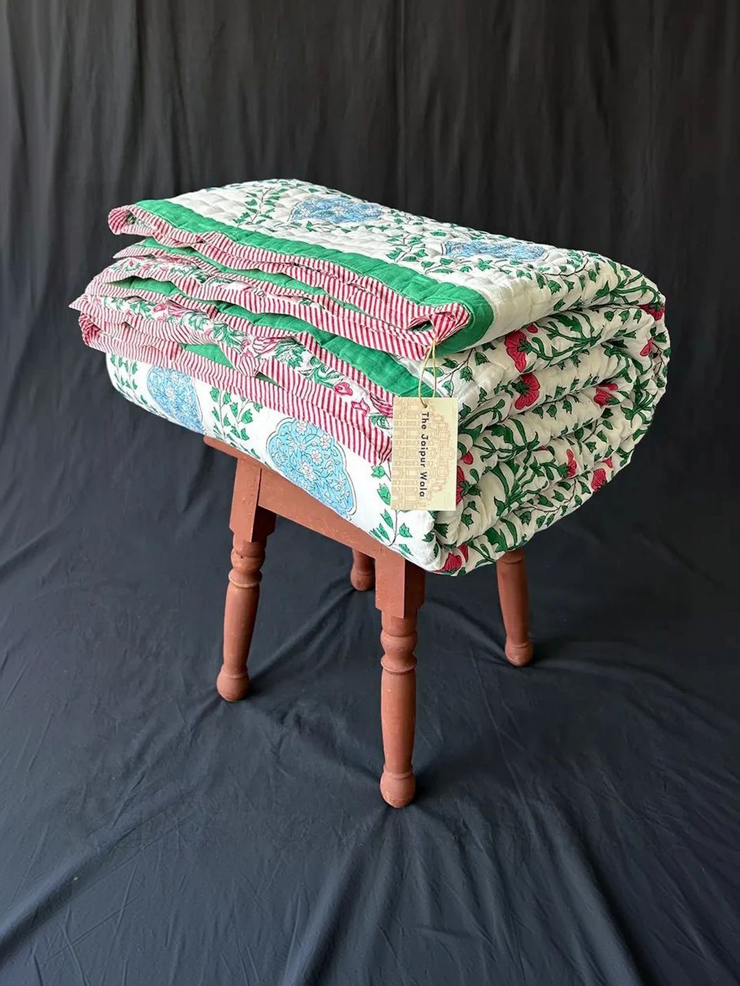 The Jaipur Wala Green Floral Quilt-picture-10