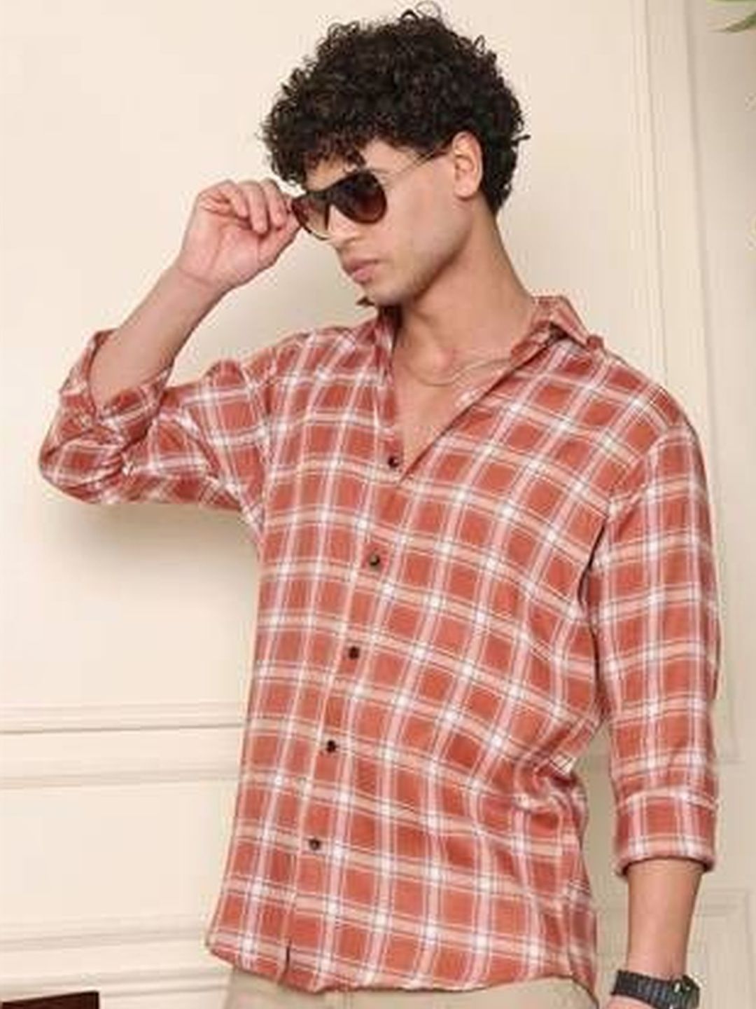 MARMIC FAB Men Classic Slim Fit Checked Casual Shirt-picture-28